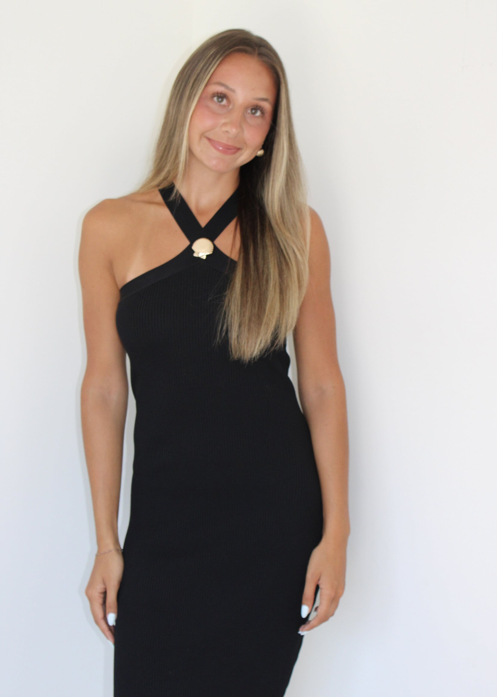 Mckinley Shell Halter Neck Dress