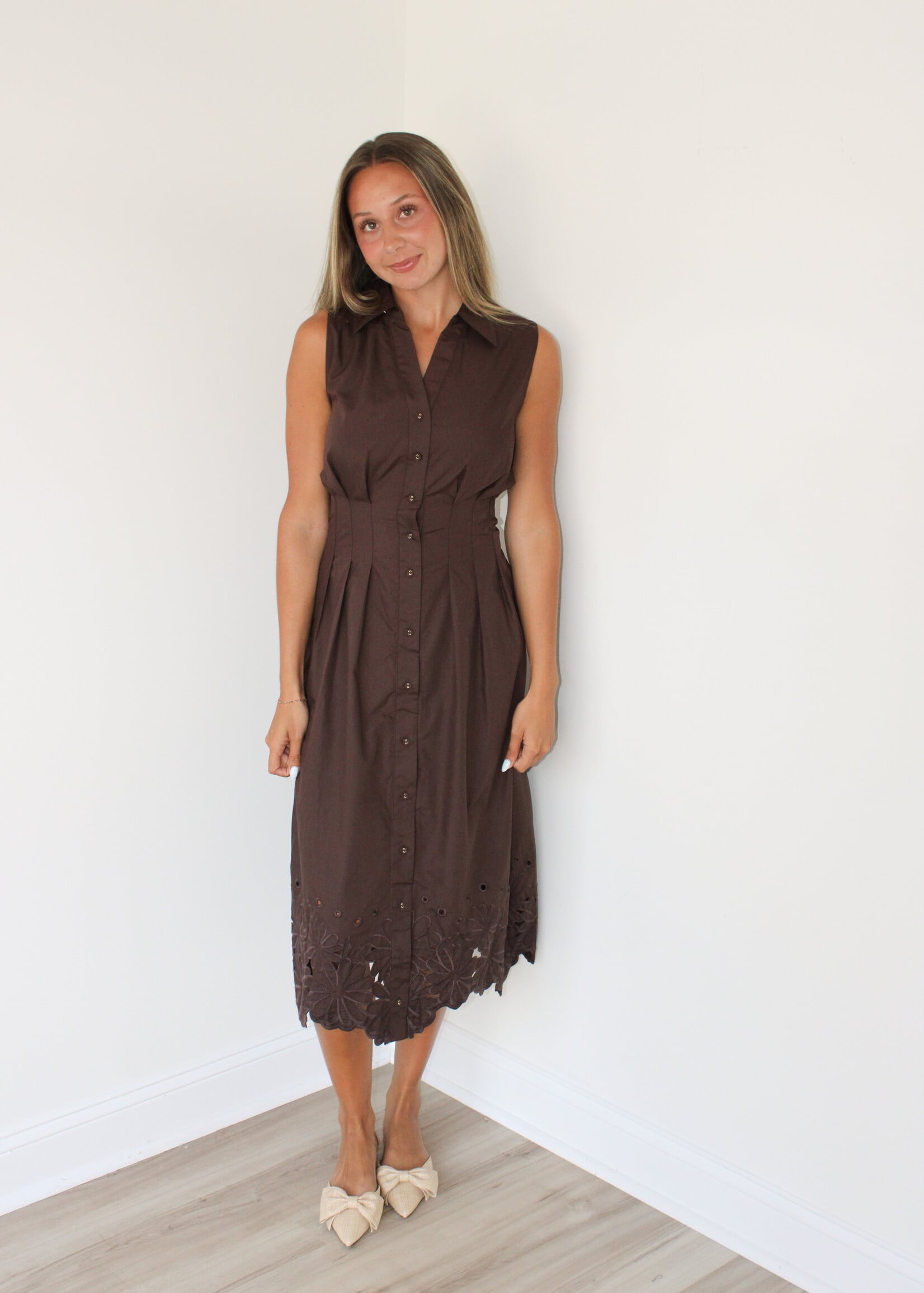 Michel Button Up Midi Dress