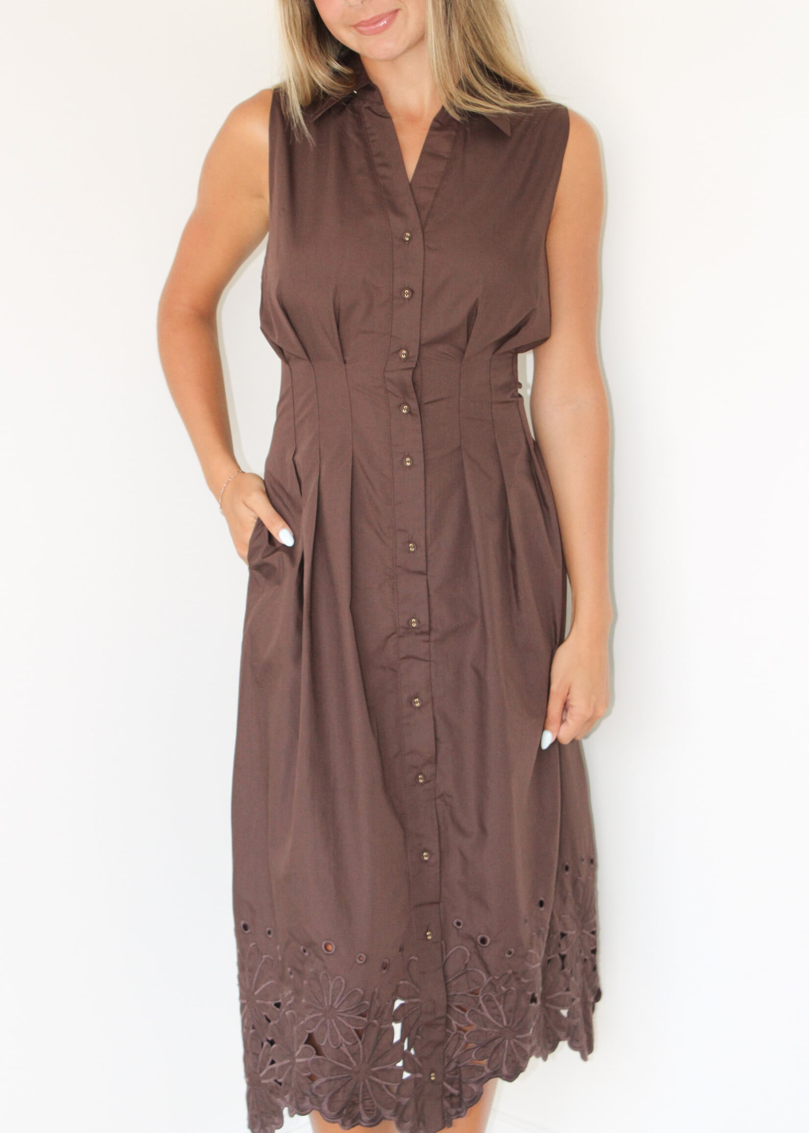 Michel Button Up Midi Dress