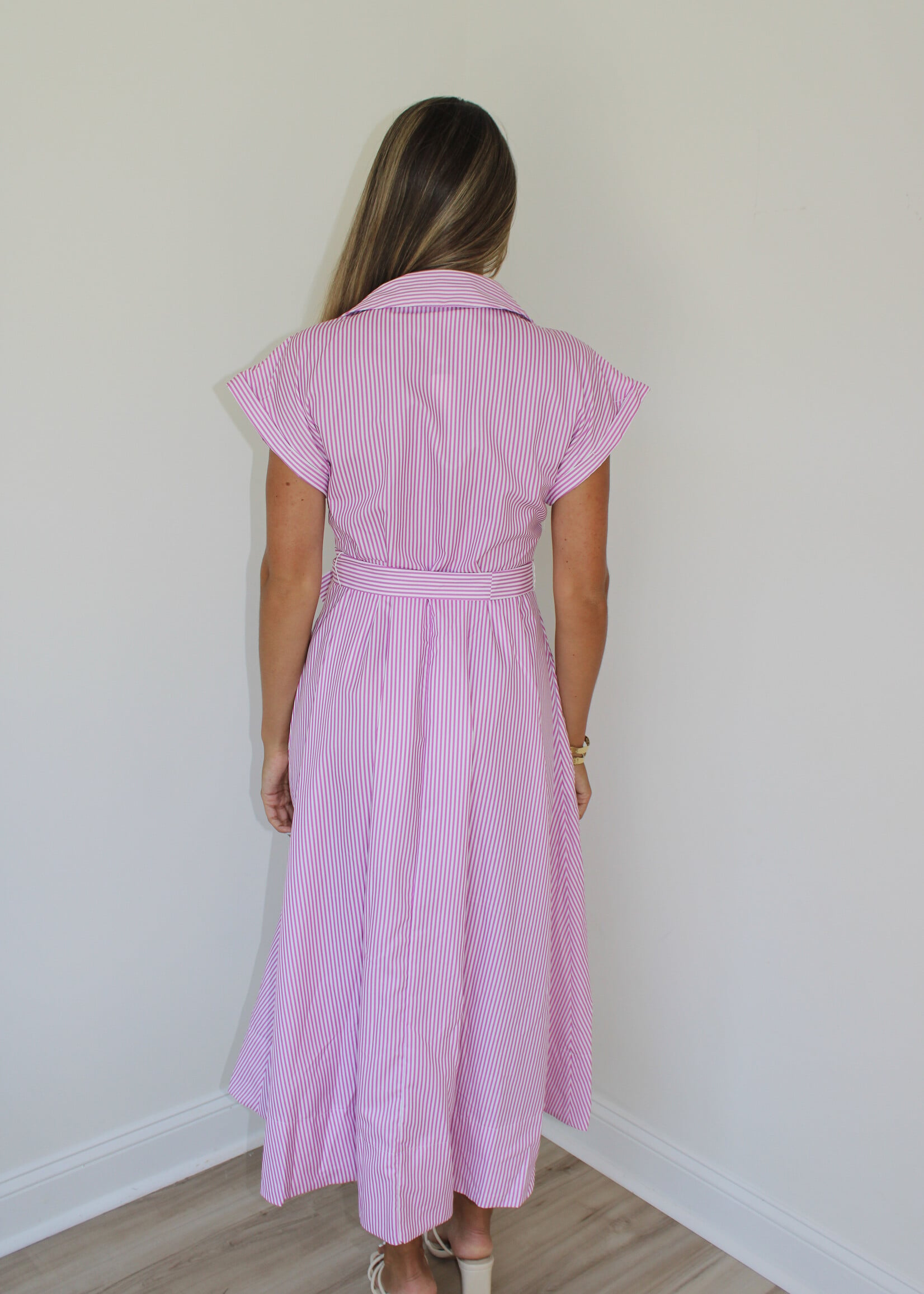 Brandy Button Down Belted Dress
