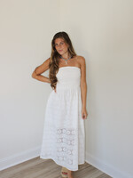 Milano Eyelet Midi Tube Dress