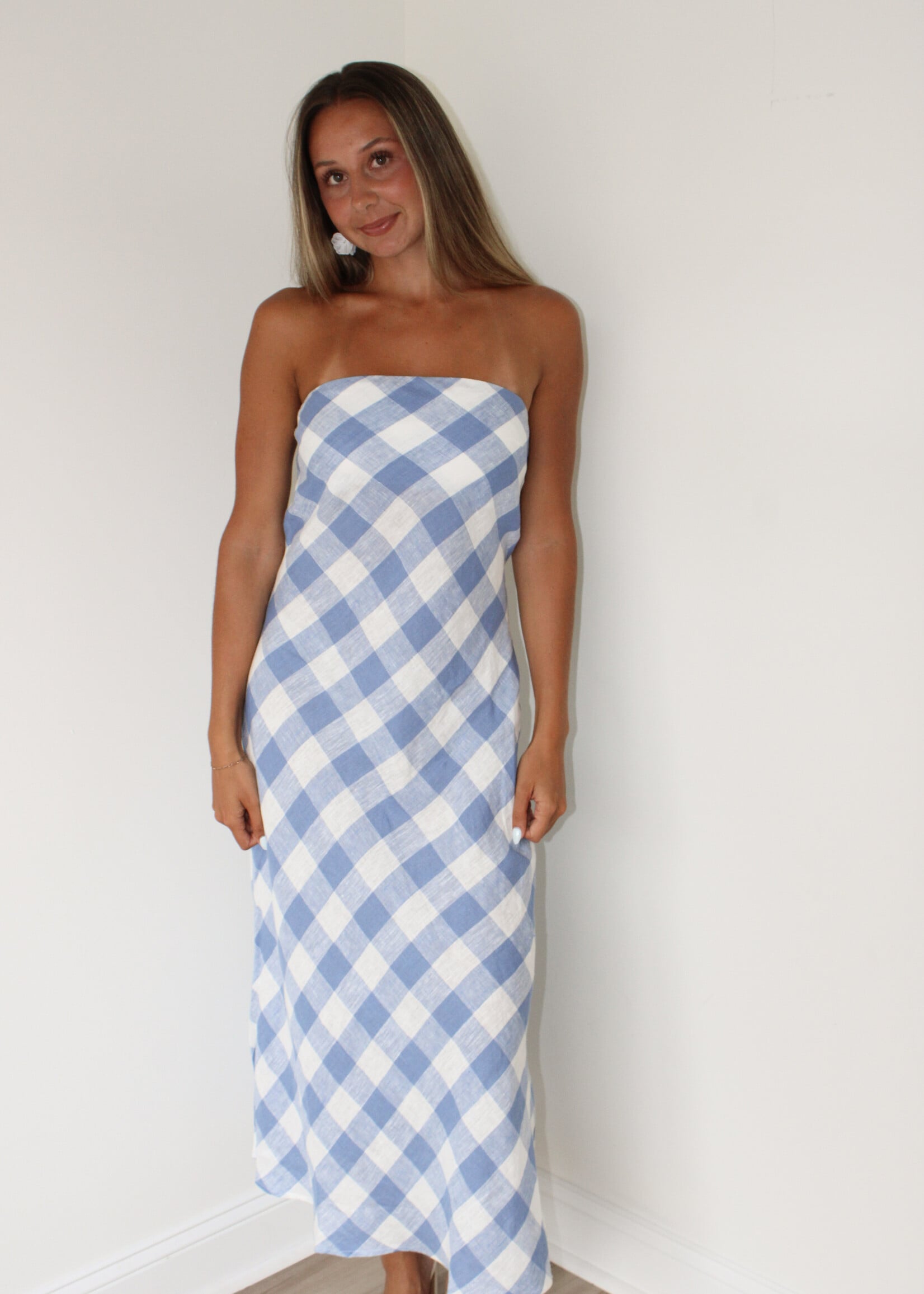 Hannah Linen Midi Dress