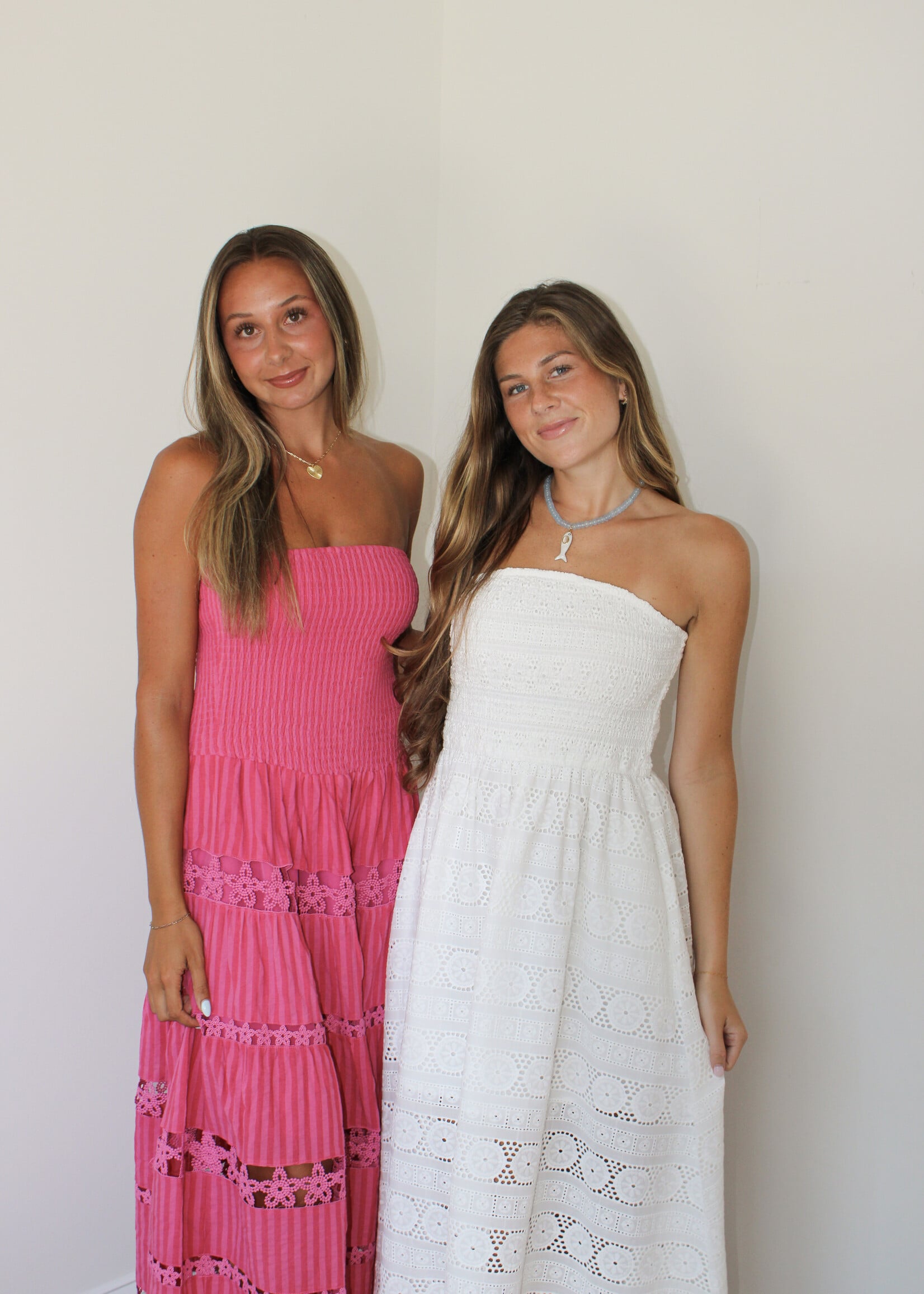 Lillian Striped Floral Lace Tube Dress