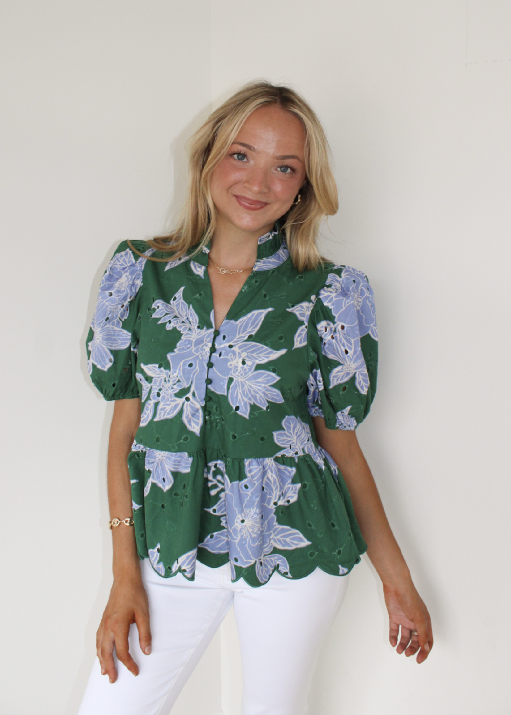 Ozzy Floral Puff Sleeve Blouse