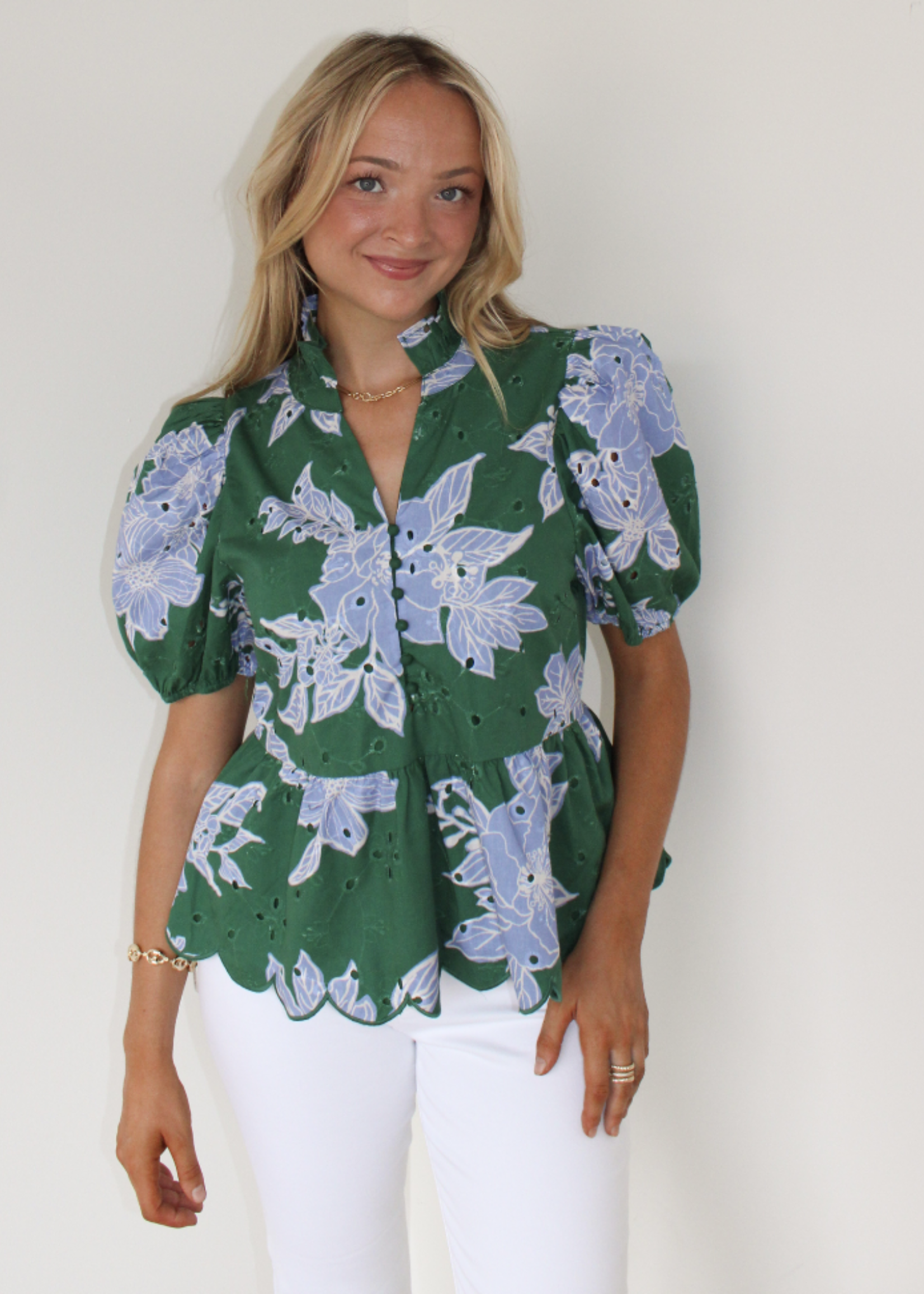 Ozzy Floral Puff Sleeve Blouse