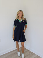 Poppy Rib Collar Midi Dress