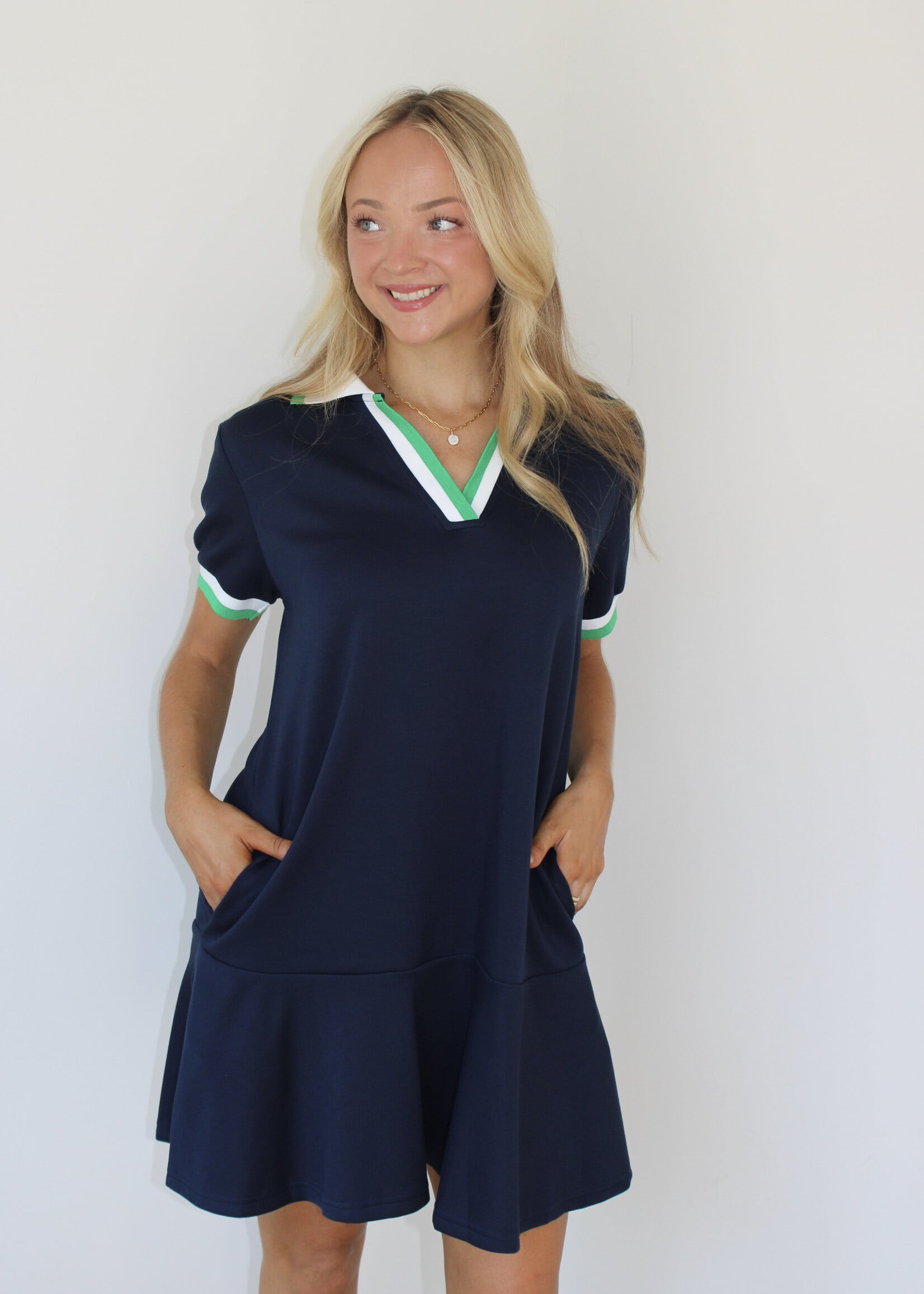 Poppy Rib Collar Midi Dress