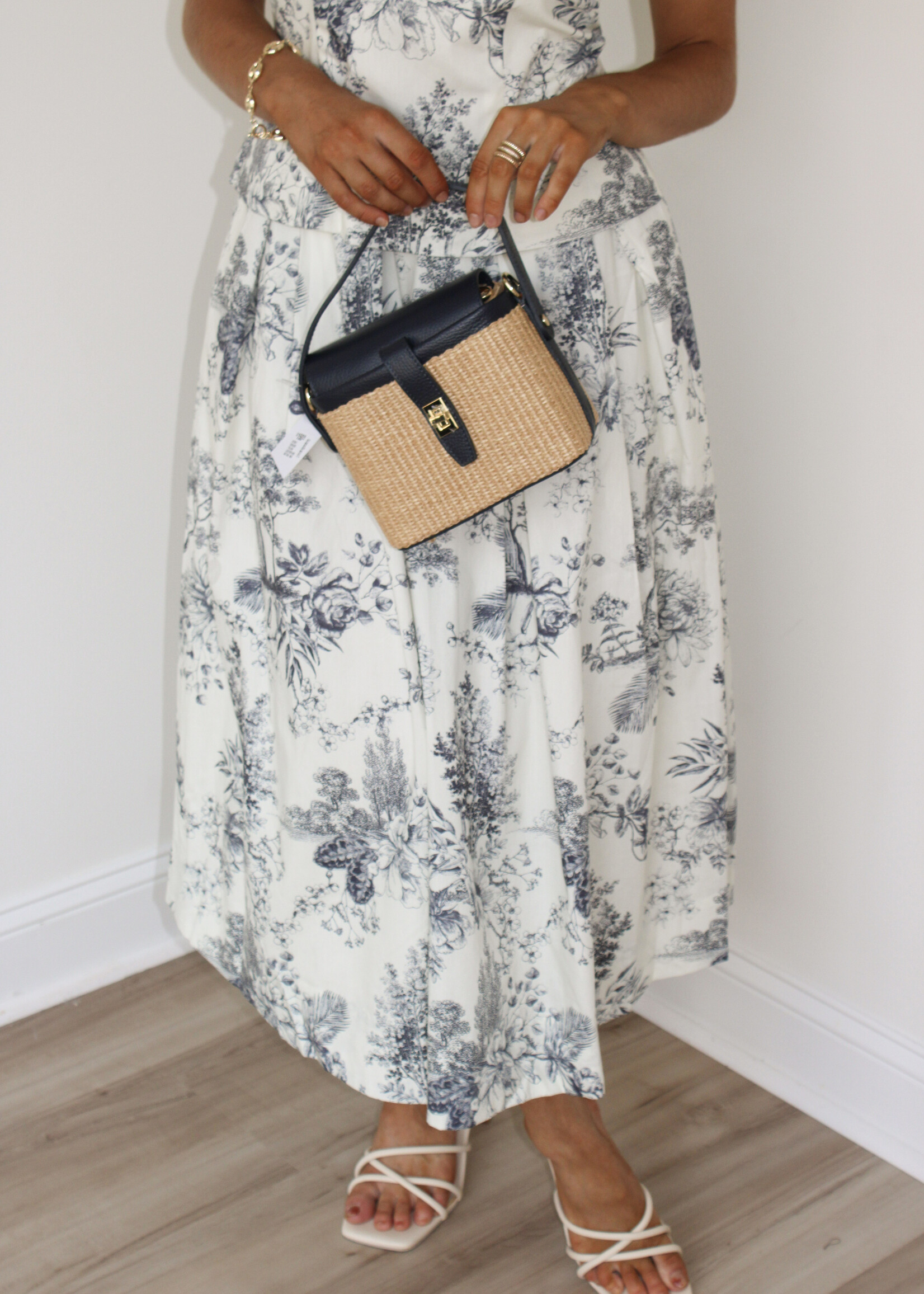 Darci Printed Pleated Midi Skirt