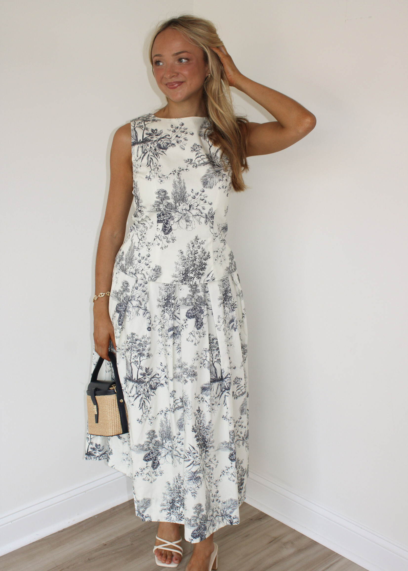 Elise Printed Sleeve Blouse