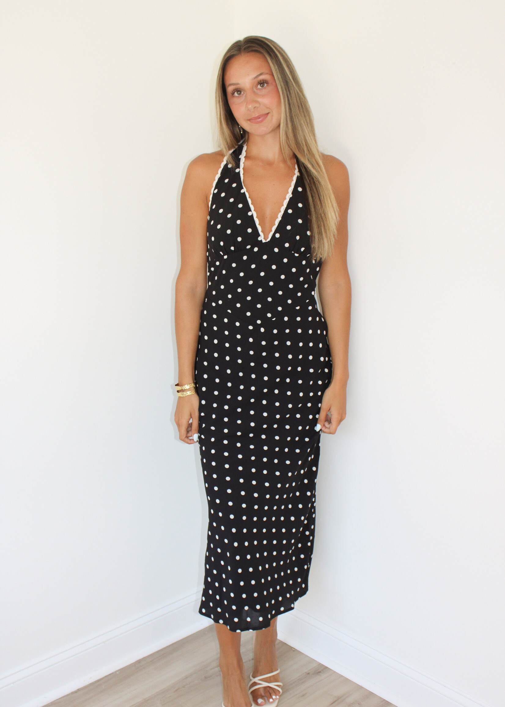 Dariela Open Back Halter Maxi Dress