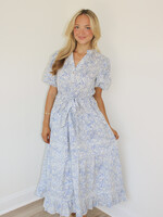 Carey Puff Sleeve Midi Dress