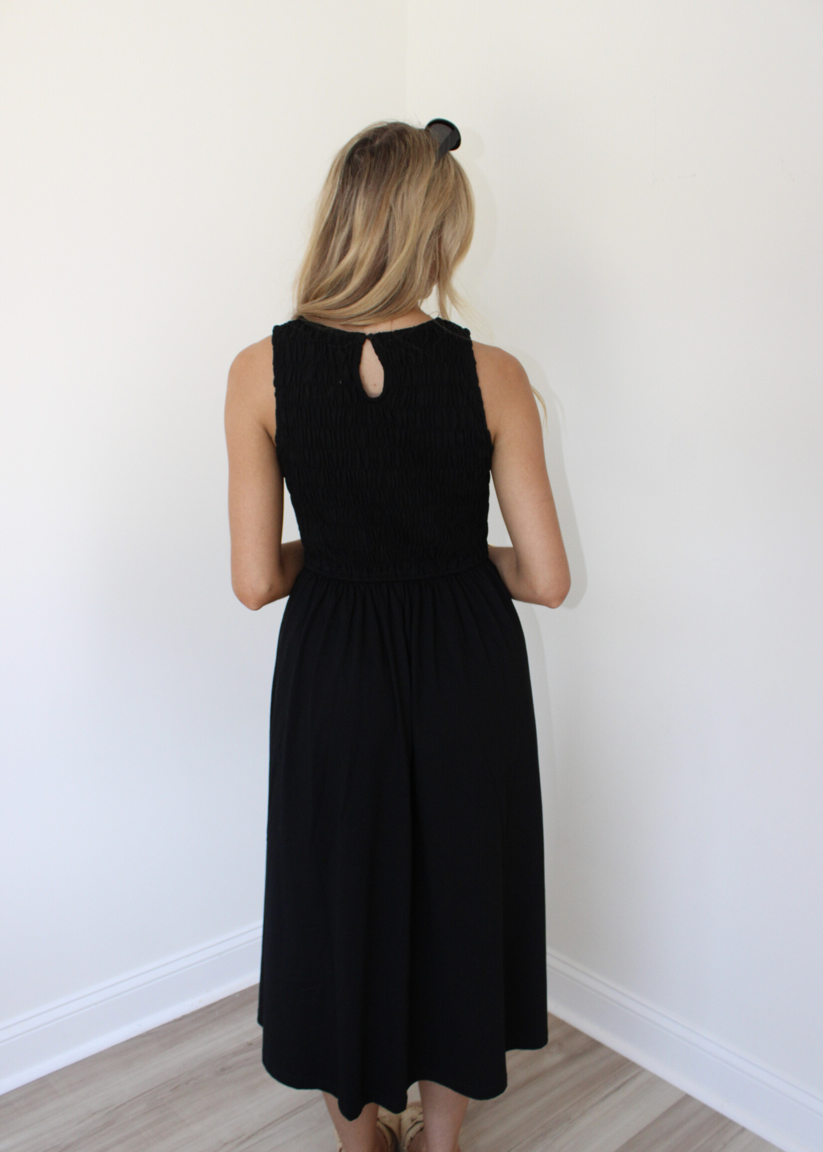 Kendle Smocked High Neck Dress