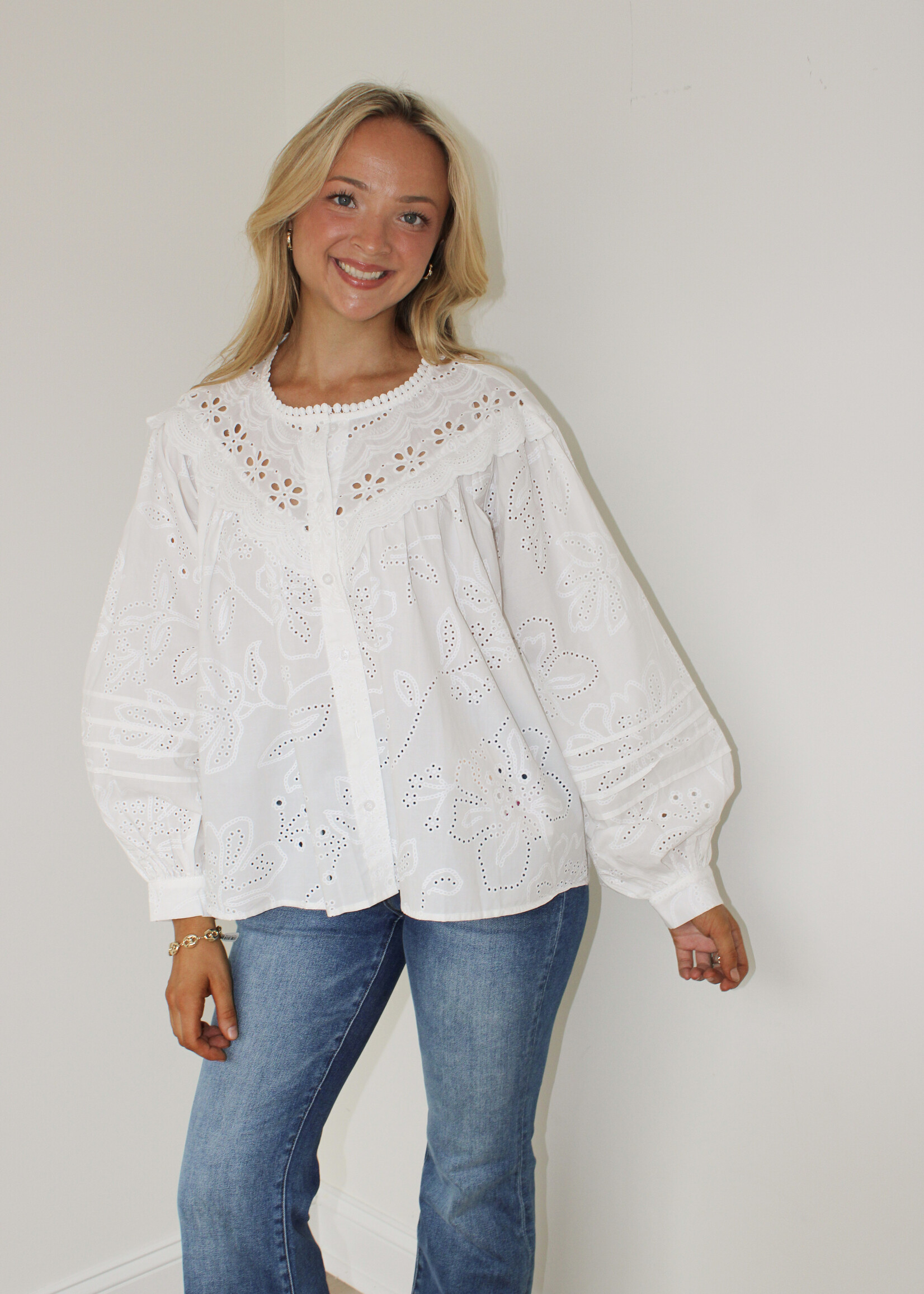 Calahan Eyelet Blouse