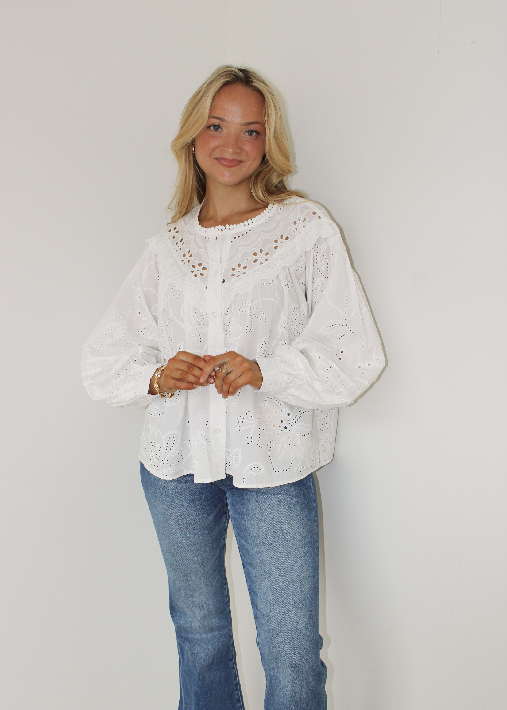 Calahan Eyelet Blouse