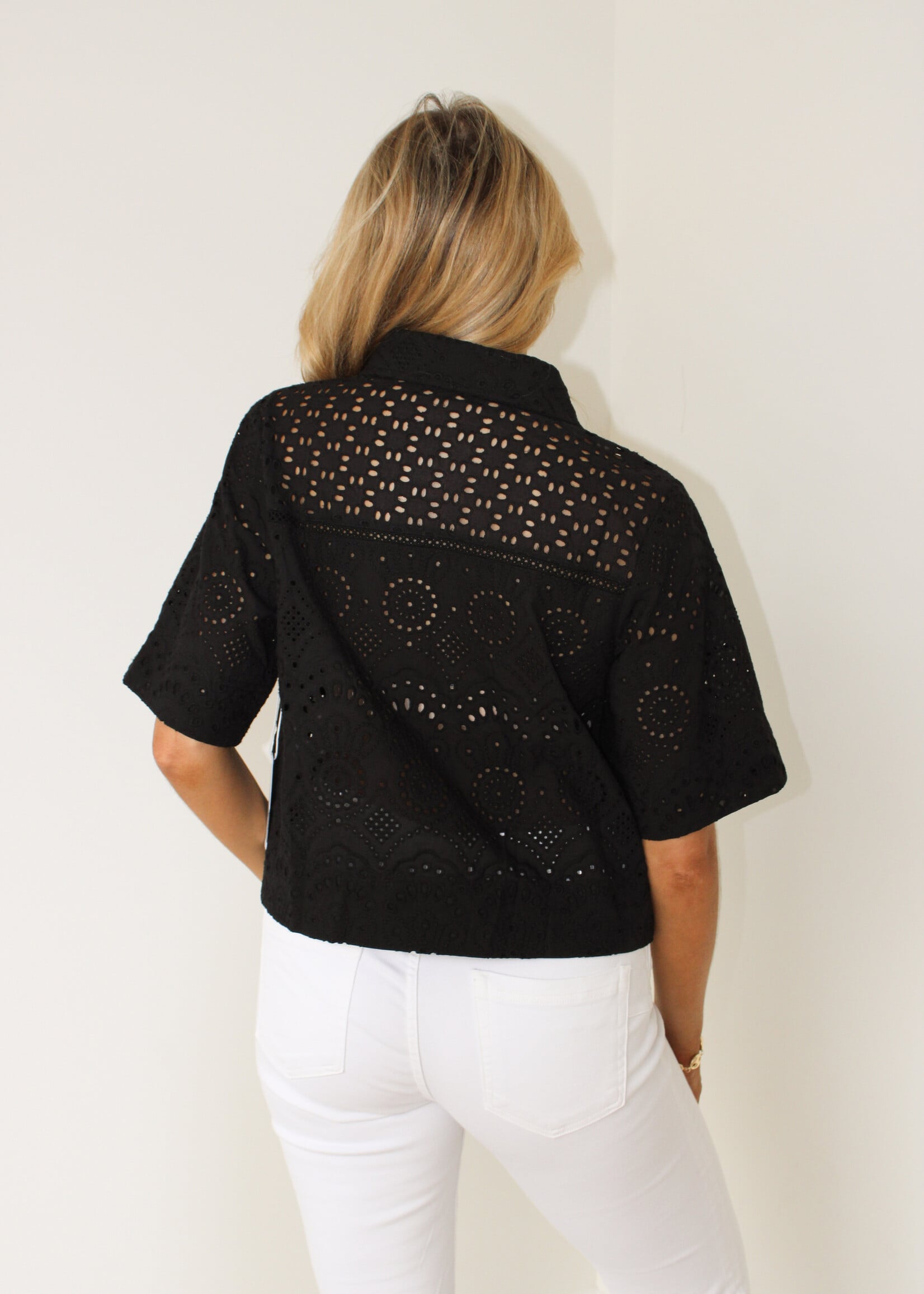 Madrigal Double Pocket Eyelet Top