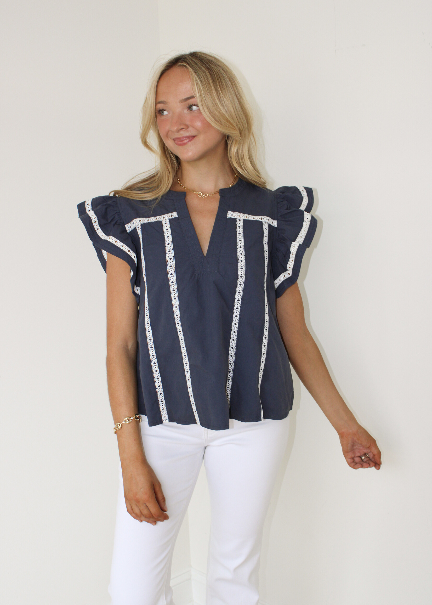 Marcello Flutter Sleeve Top