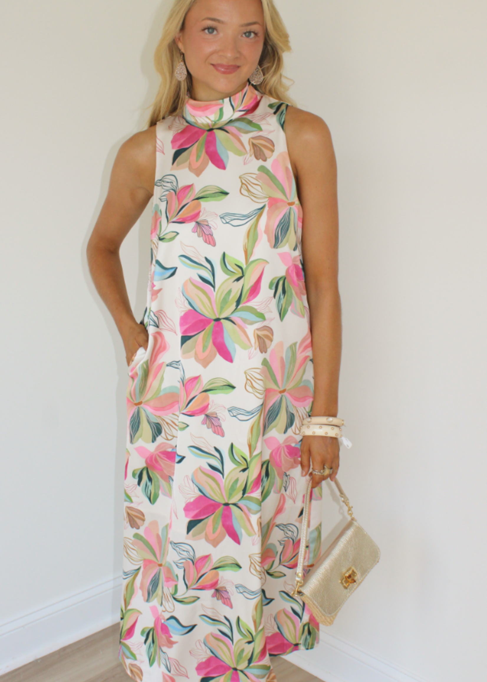Benson Sleeveless Floral Maxi Dress