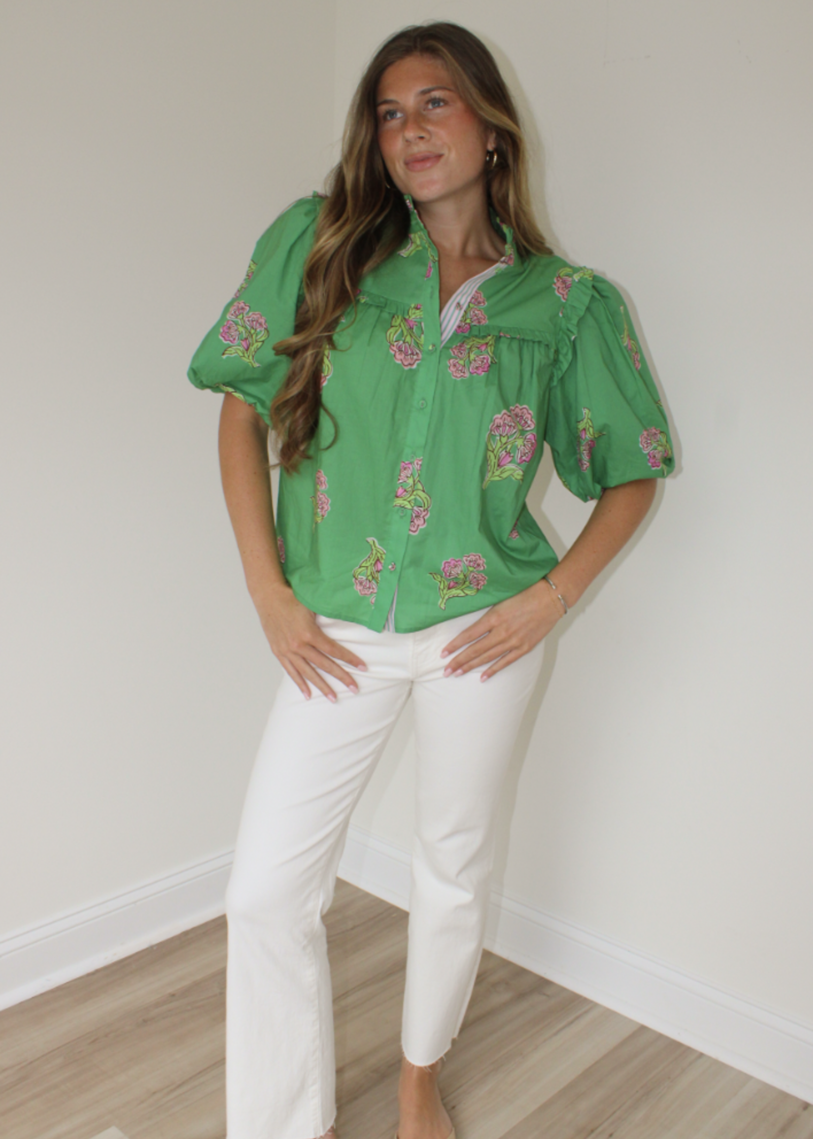 Camila Puff Sleeve Floral Top