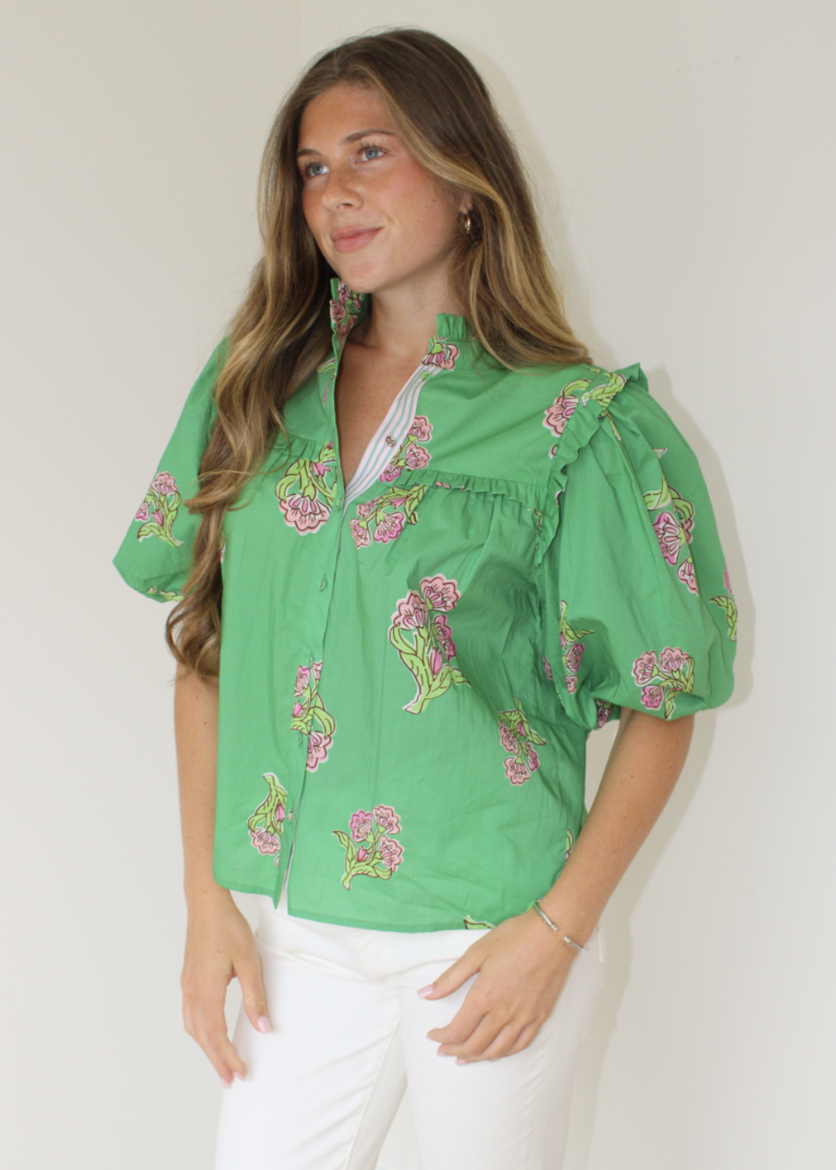 Camila Puff Sleeve Floral Top