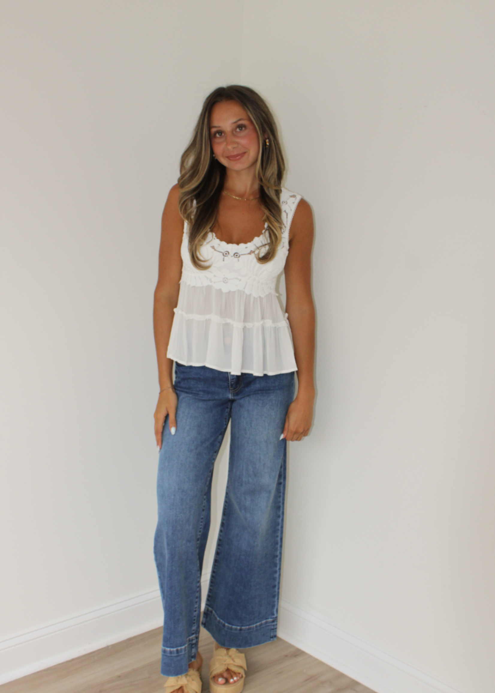 Free People Petal Party Shapeless Tank