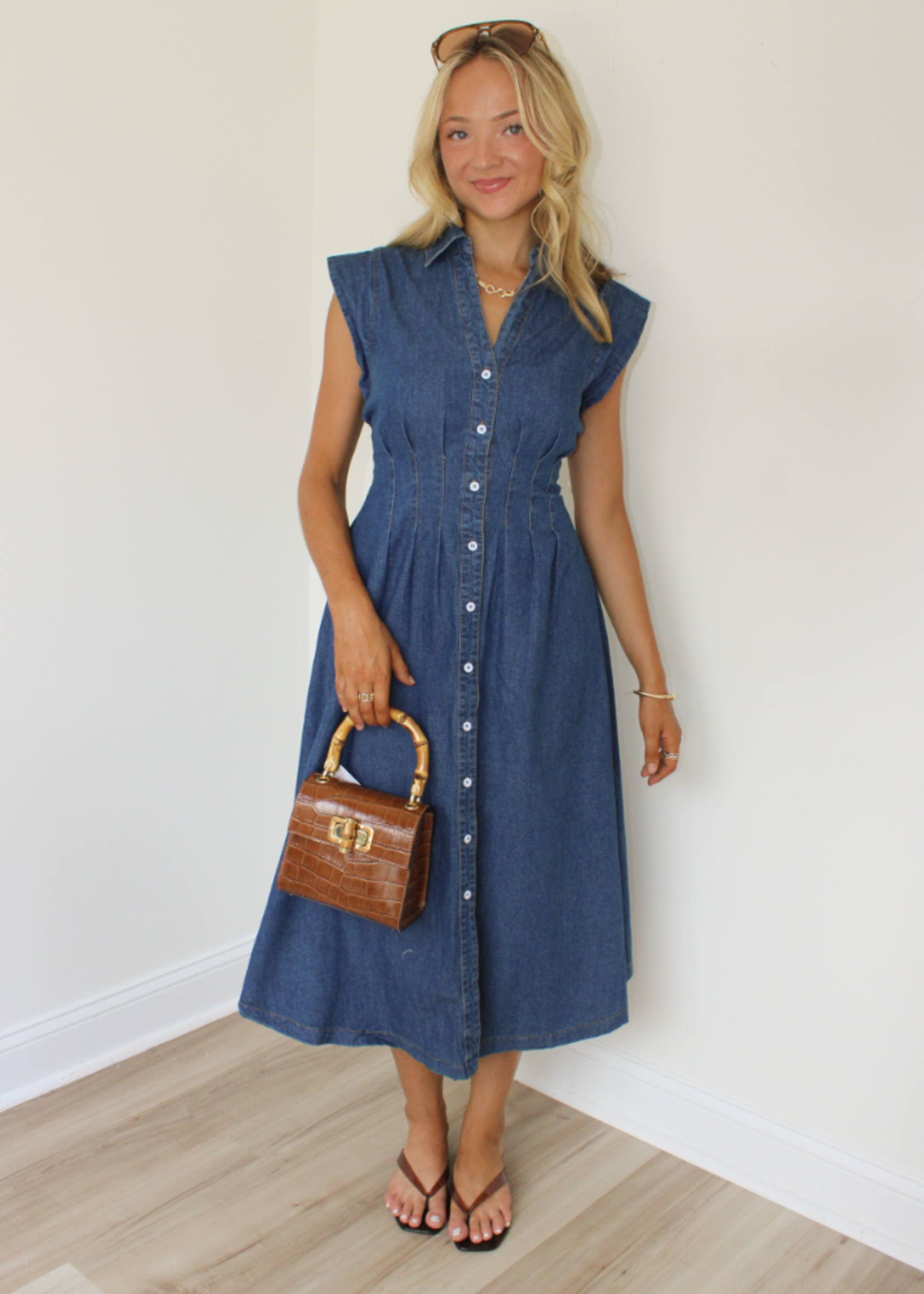 Jaide Button Corset Dress