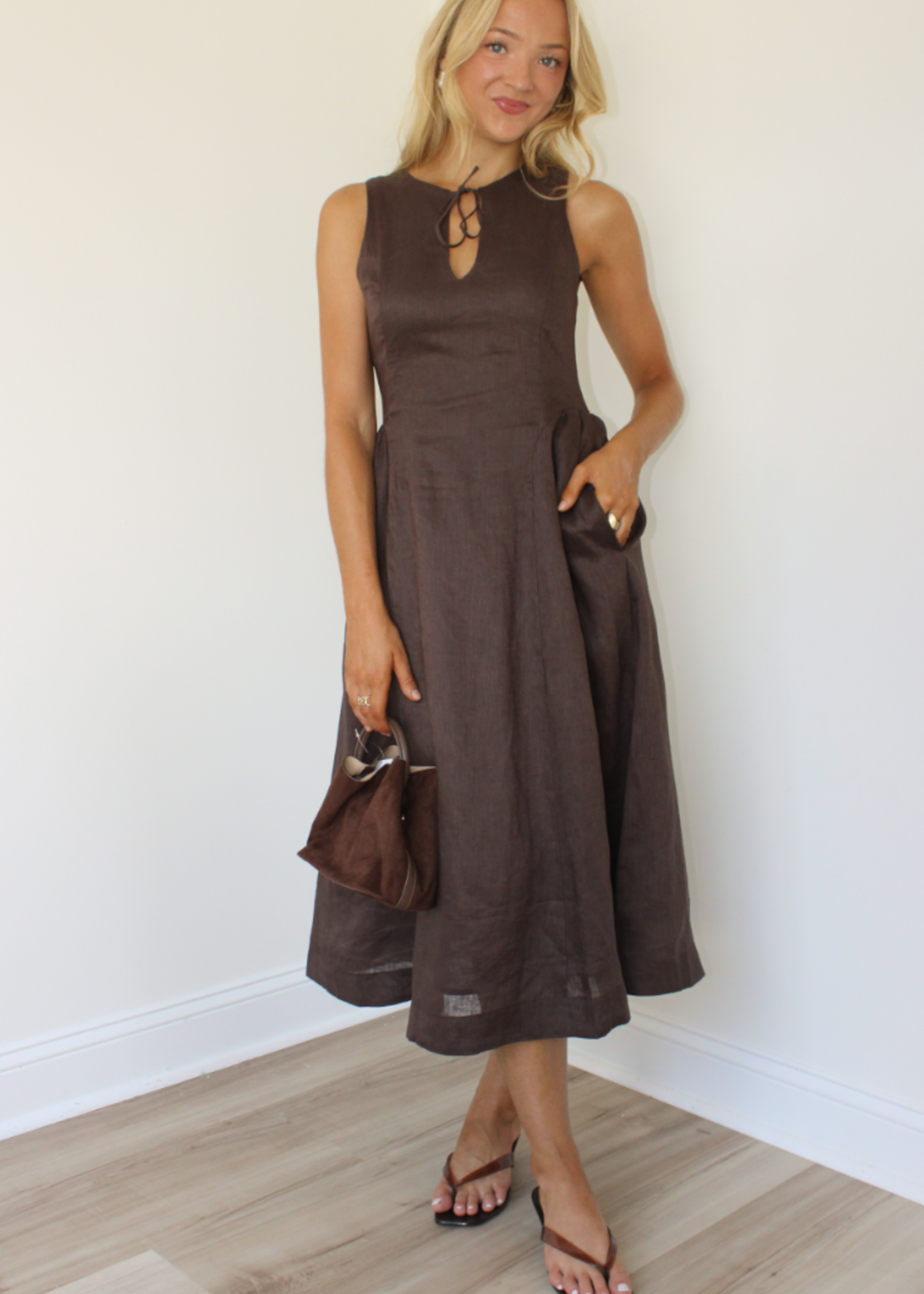 Deedra Linen Maxi Dress