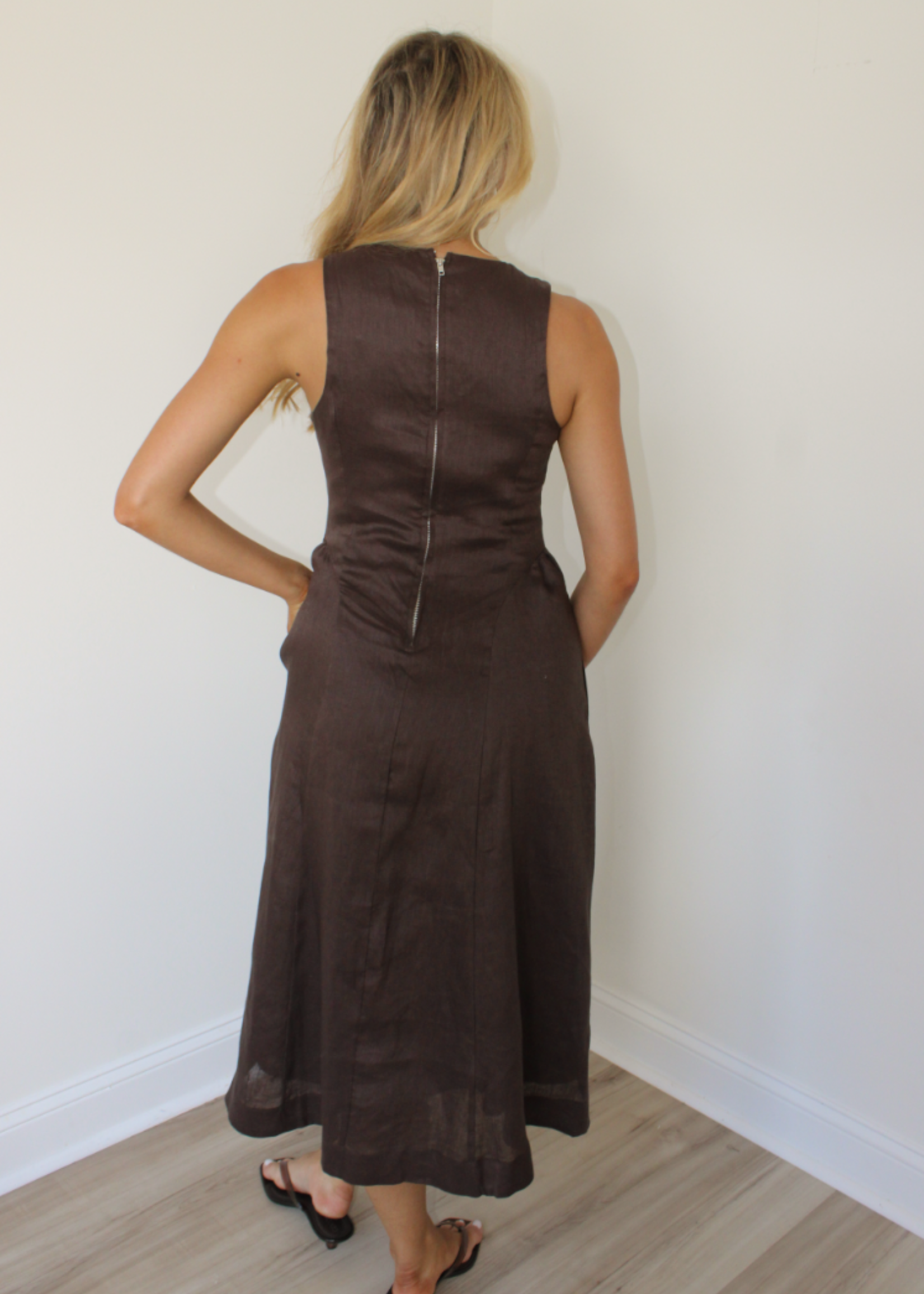 Deedra Linen Maxi Dress