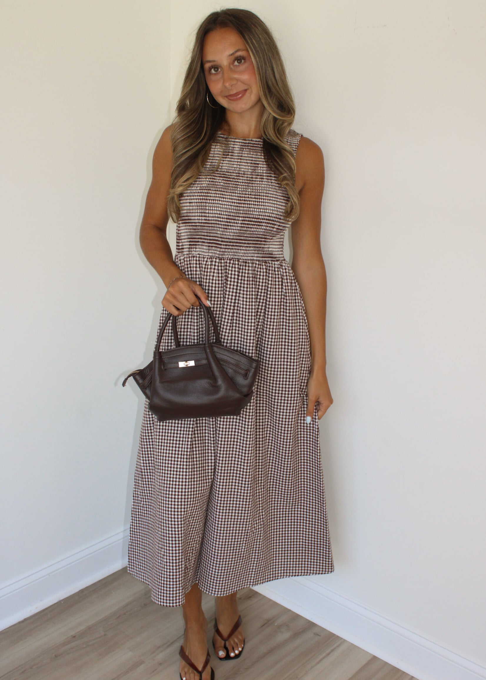 Merritt Smocked Gingham Dress
