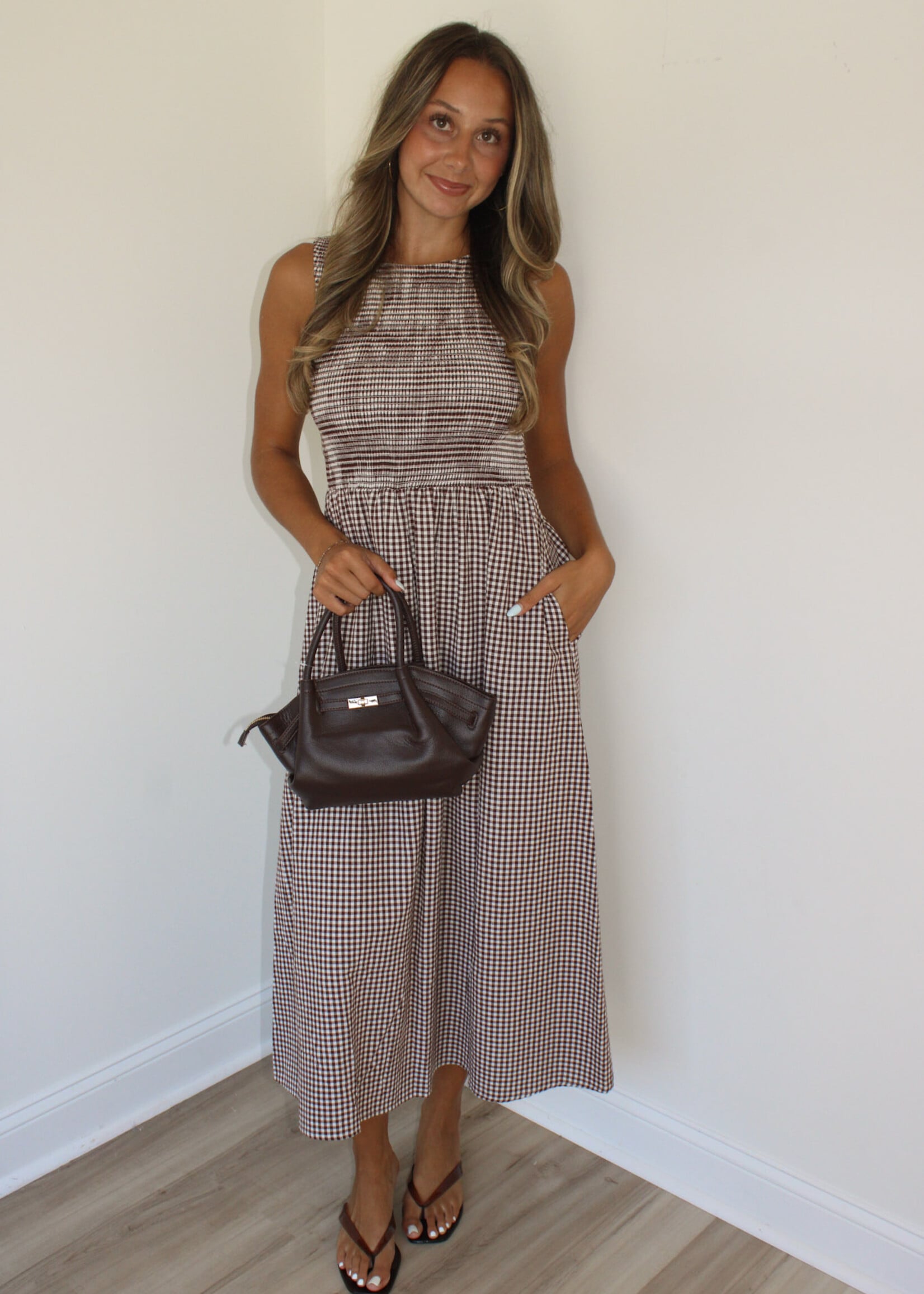 Merritt Smocked Gingham Dress