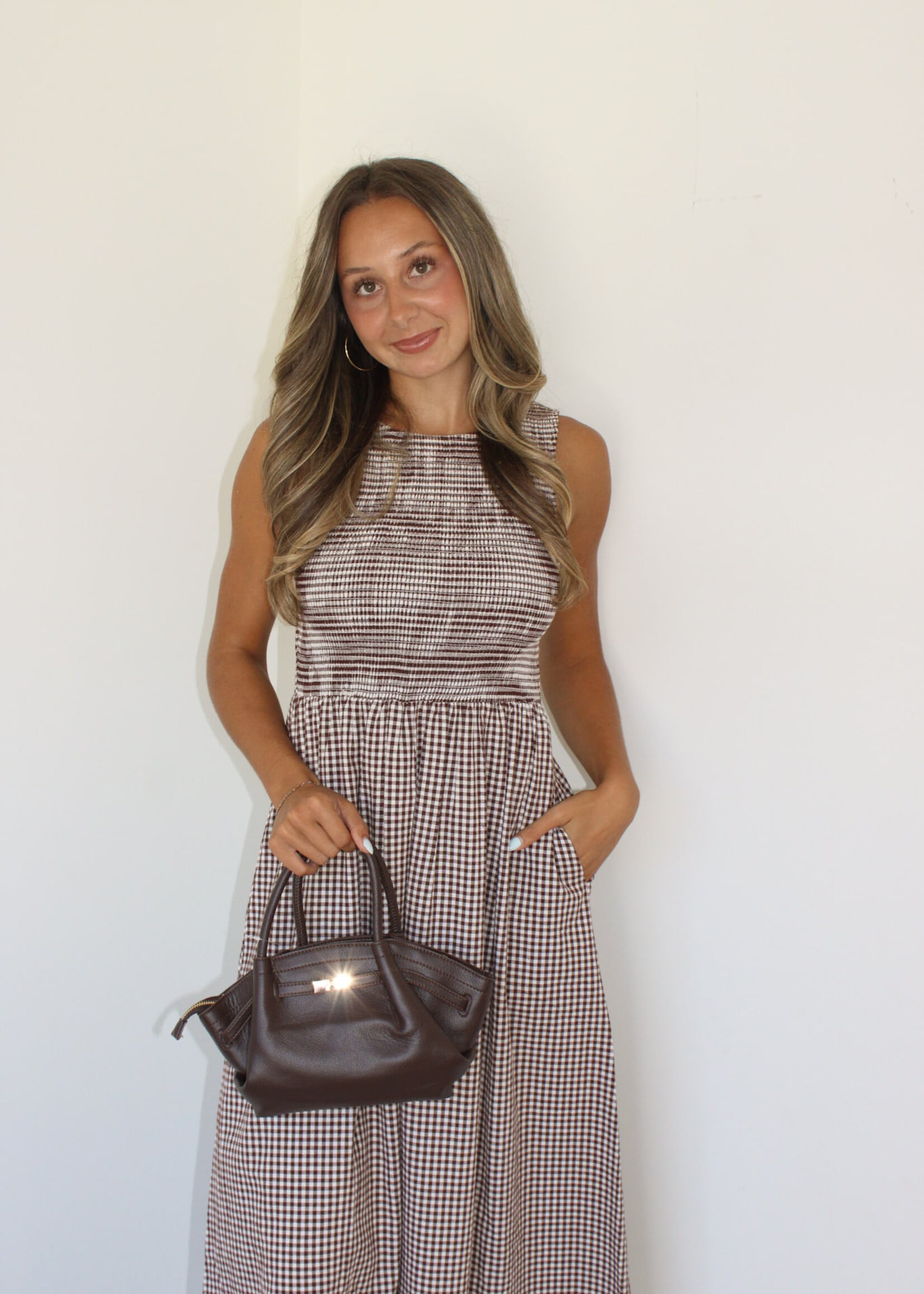 Merritt Smocked Gingham Dress