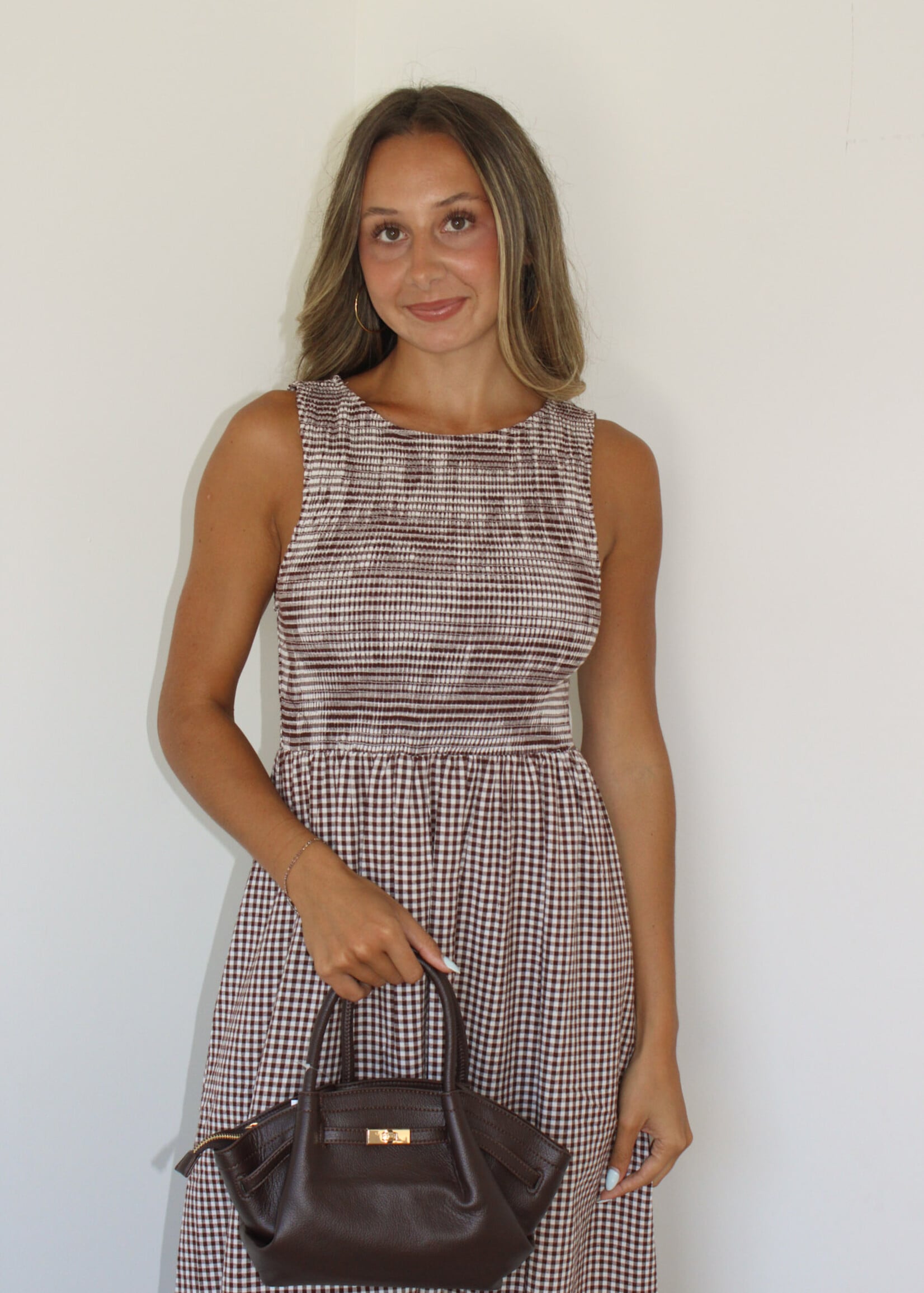 Merritt Smocked Gingham Dress
