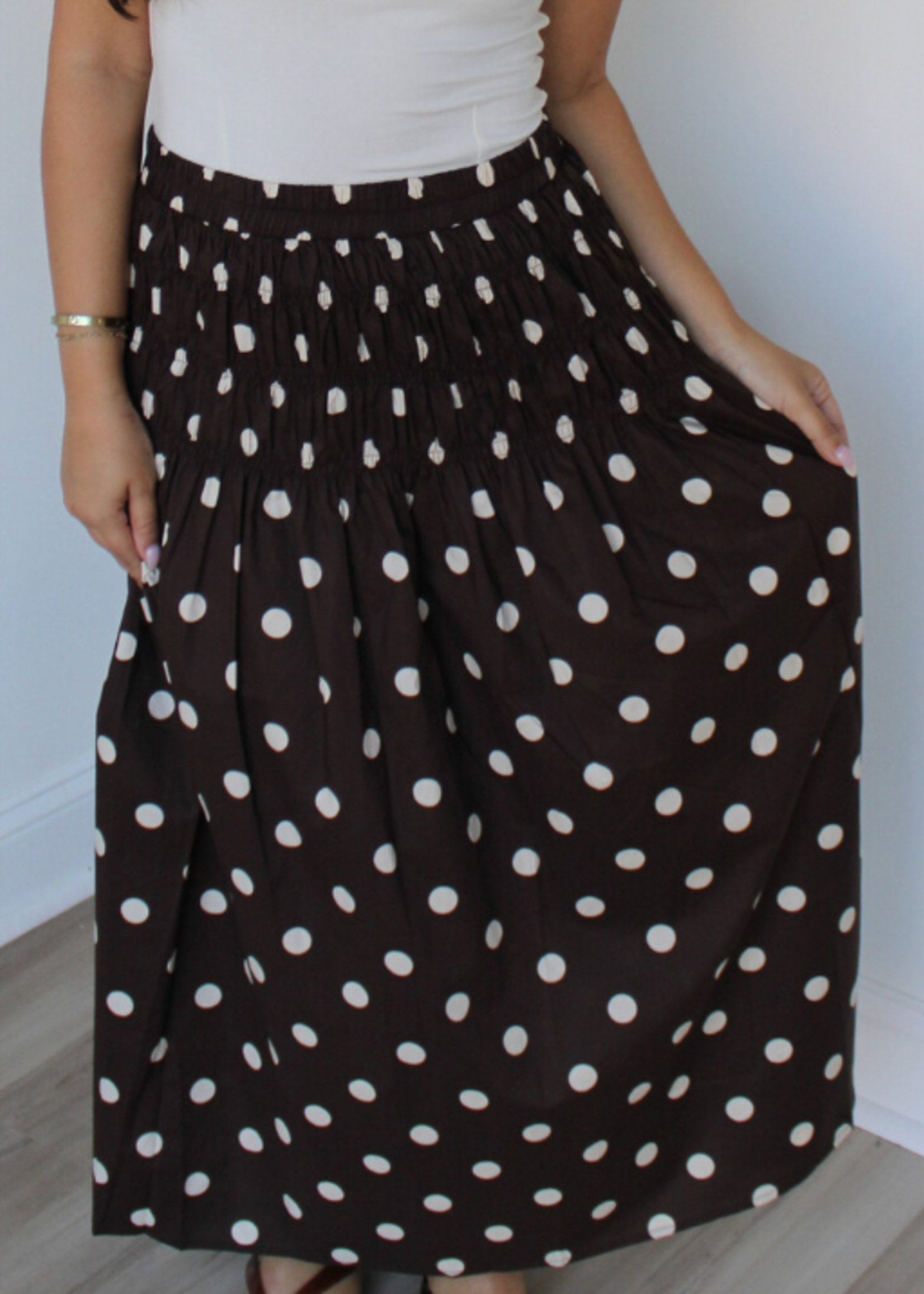 Polly Polka Dot Maxi Skirt