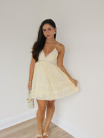 Hardy V-Neck Lace Trim Mini Dress