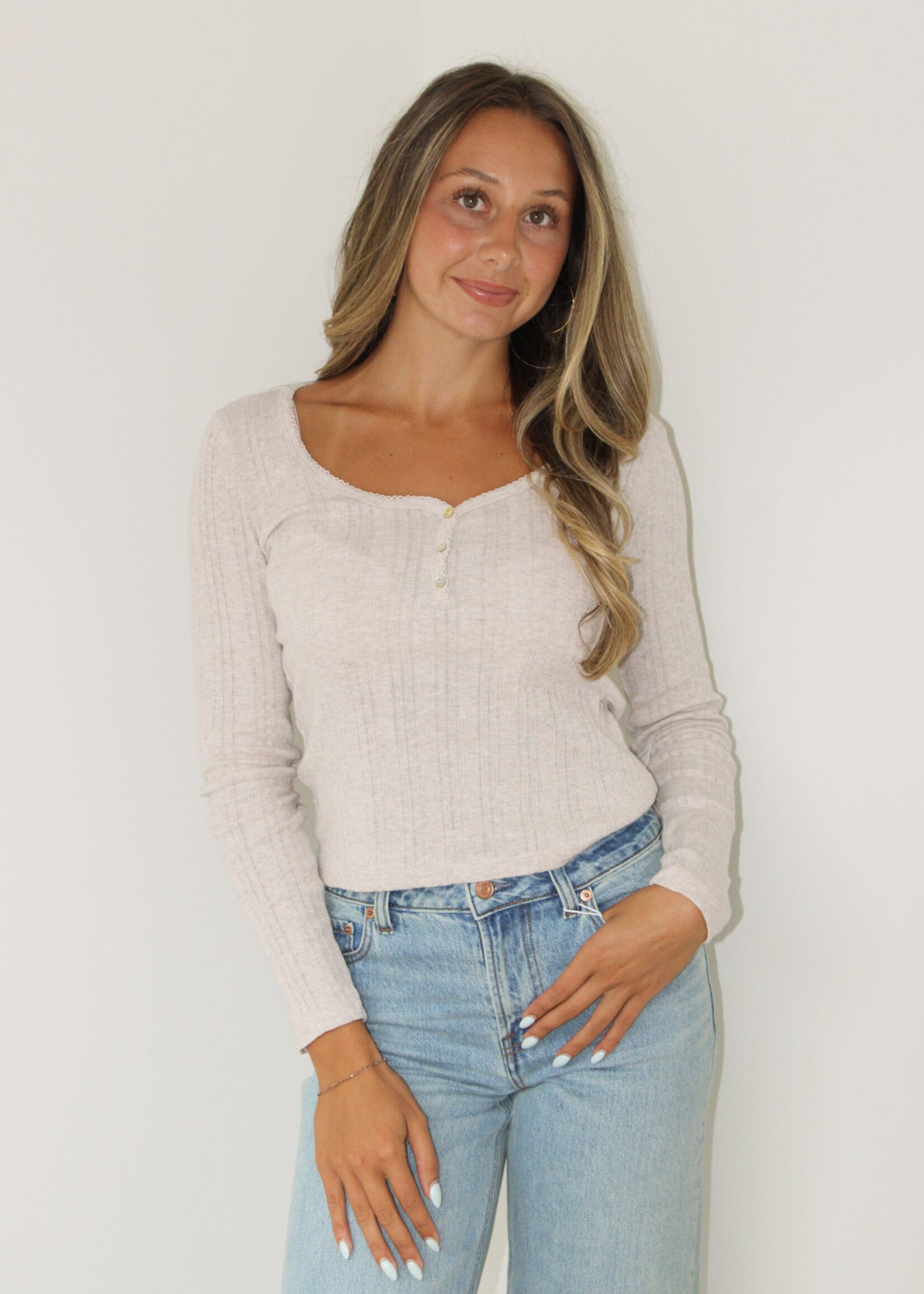 Z Supply Audri Pointelle Henley Top