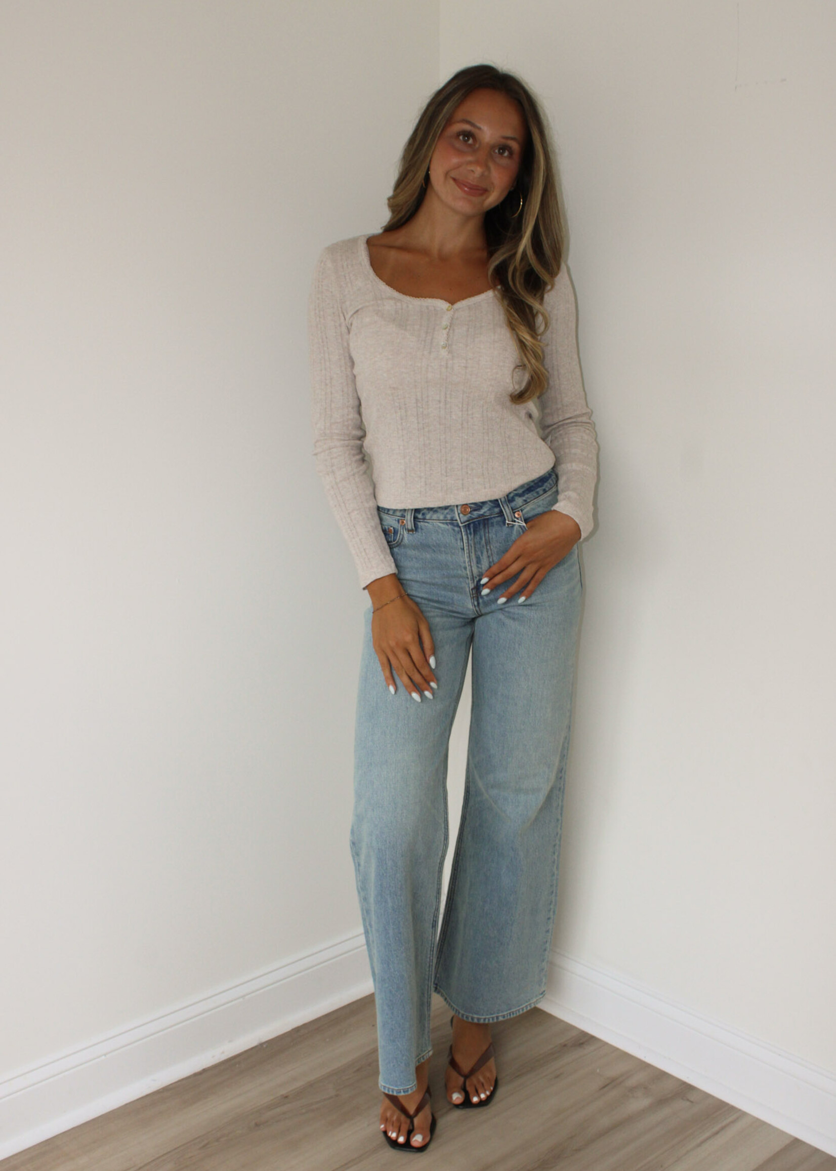 Z Supply Audri Pointelle Henley Top