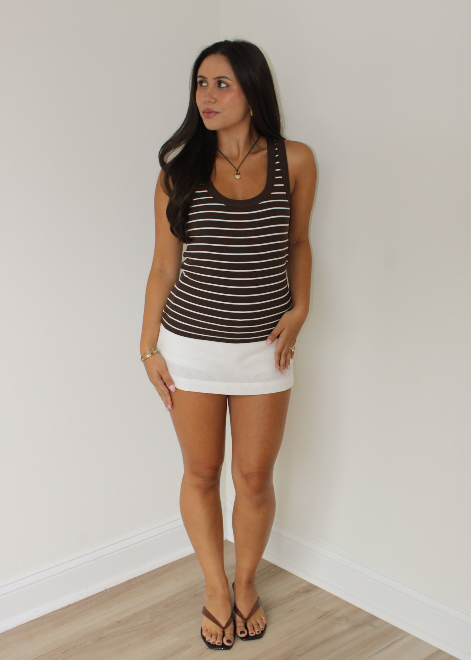 Agathea Linen Mini Skirt Dress