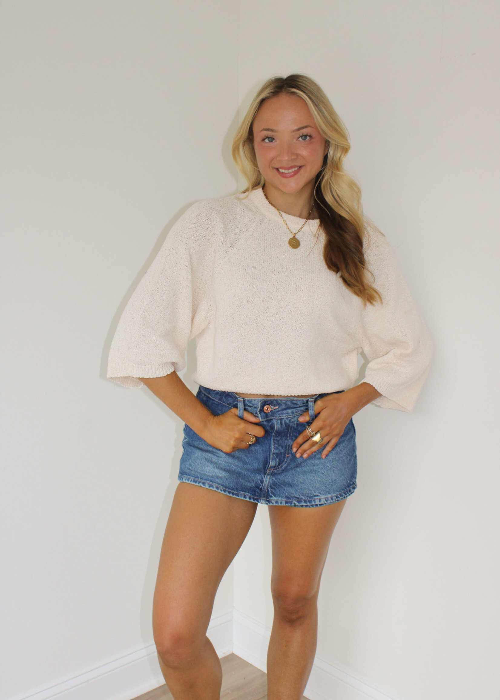 Lorissa Round Neck Sweater Top