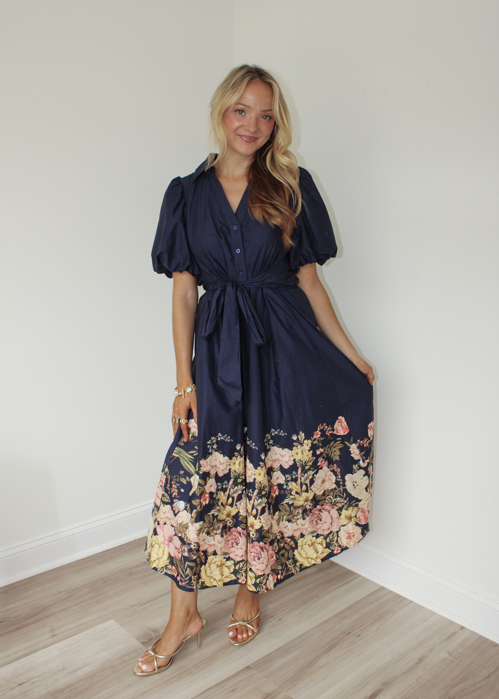 Kyoto Floral Midi Dress