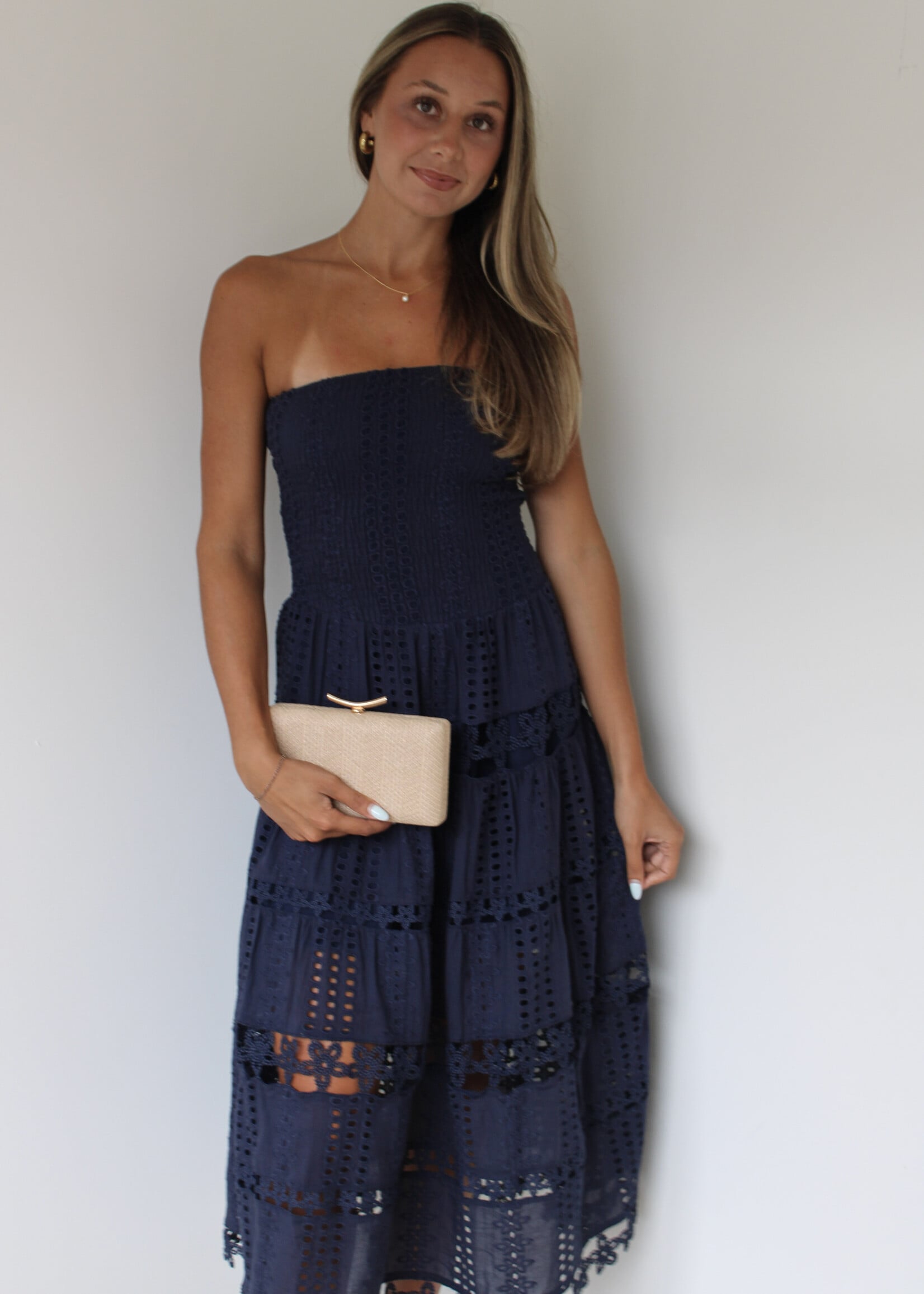 Salem Eyelet Tube Dress