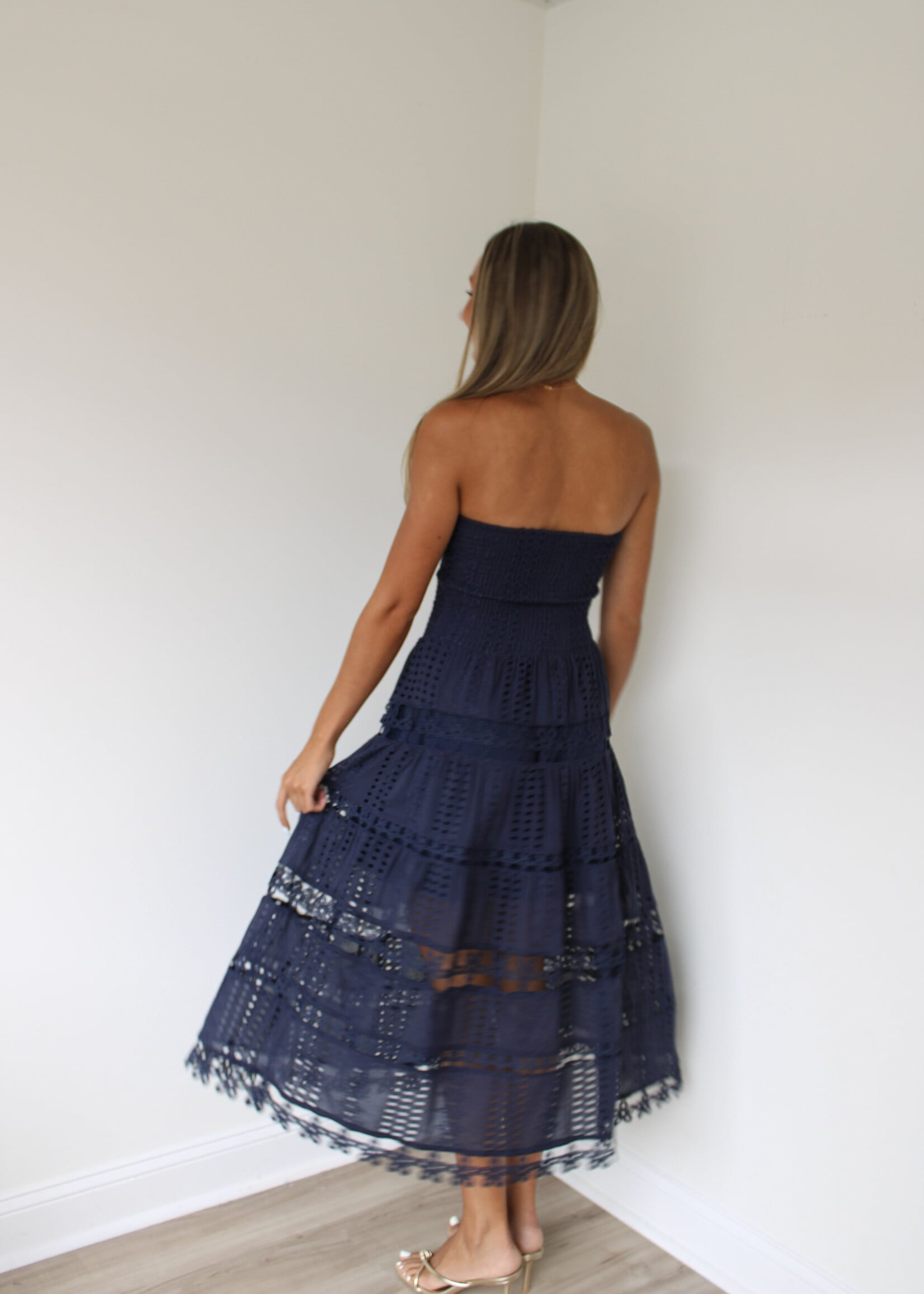 Salem Eyelet Tube Dress