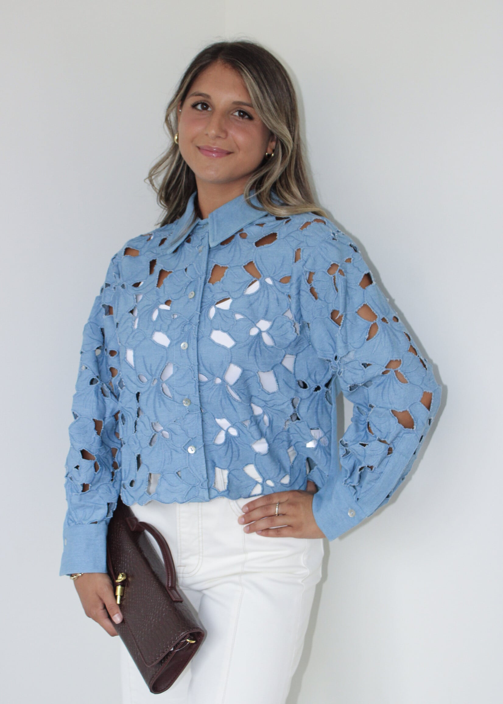Moira Eyelet Top