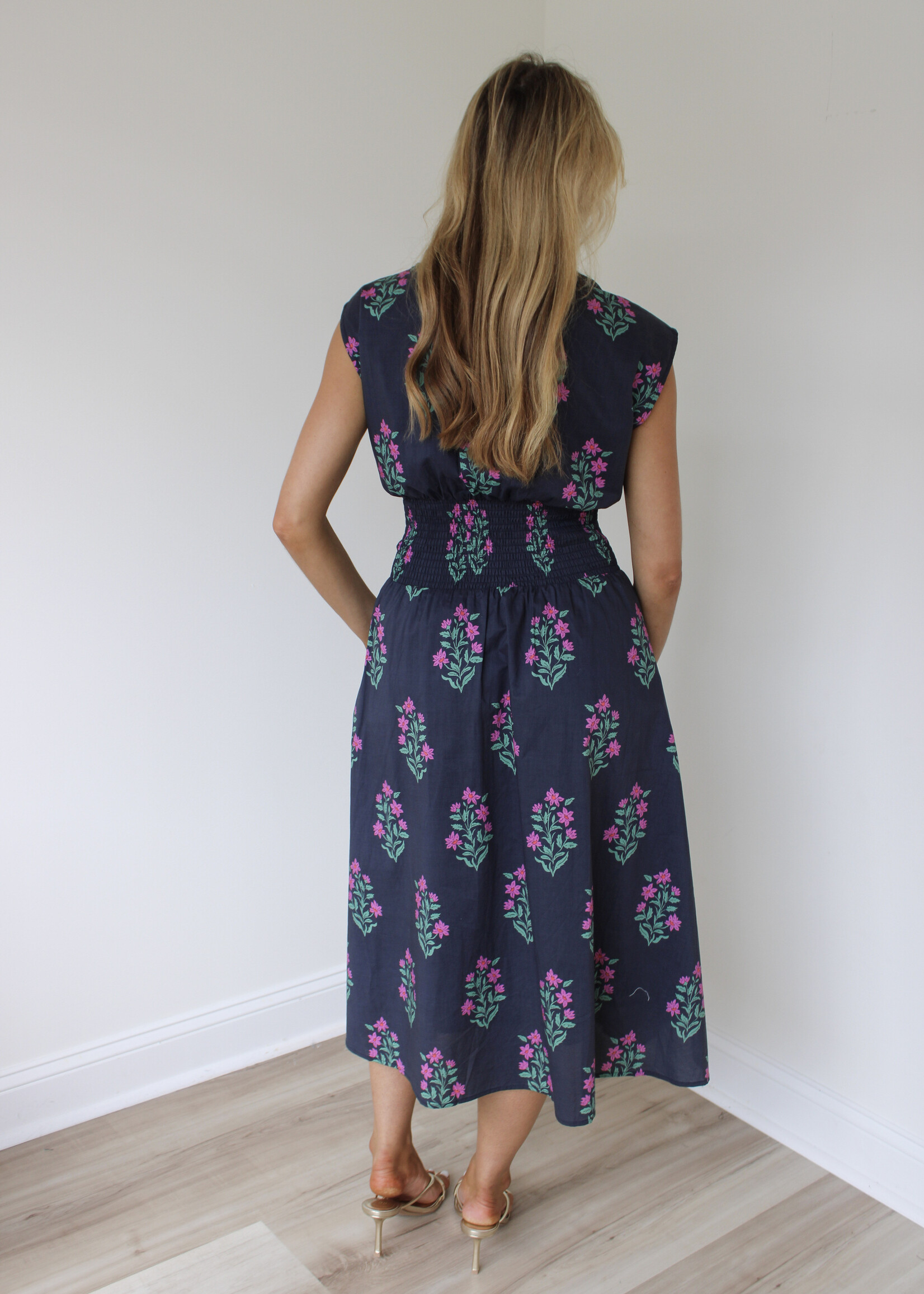Verena Zip Front Floral Dress
