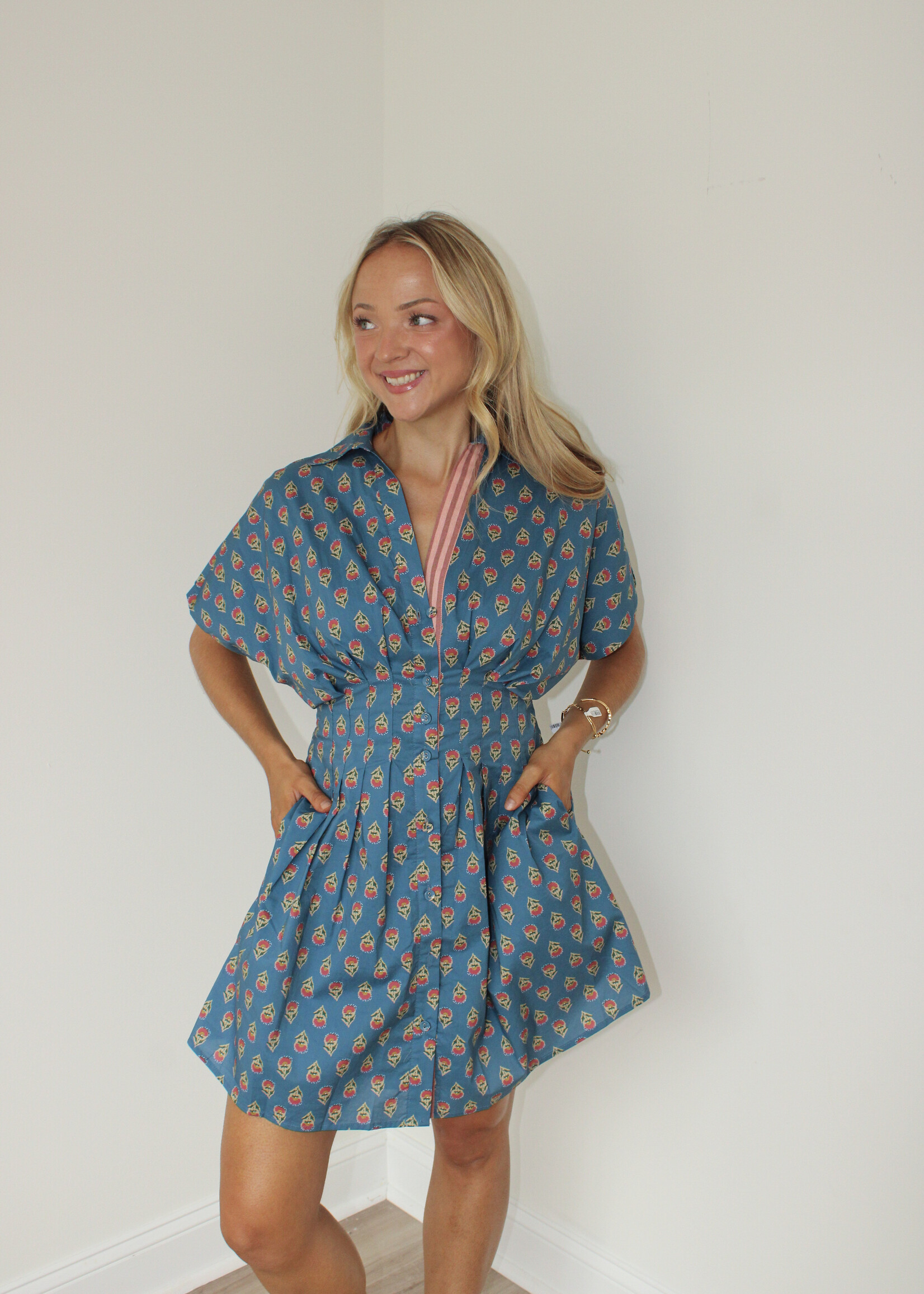 Teegan Pattern Mini Dress