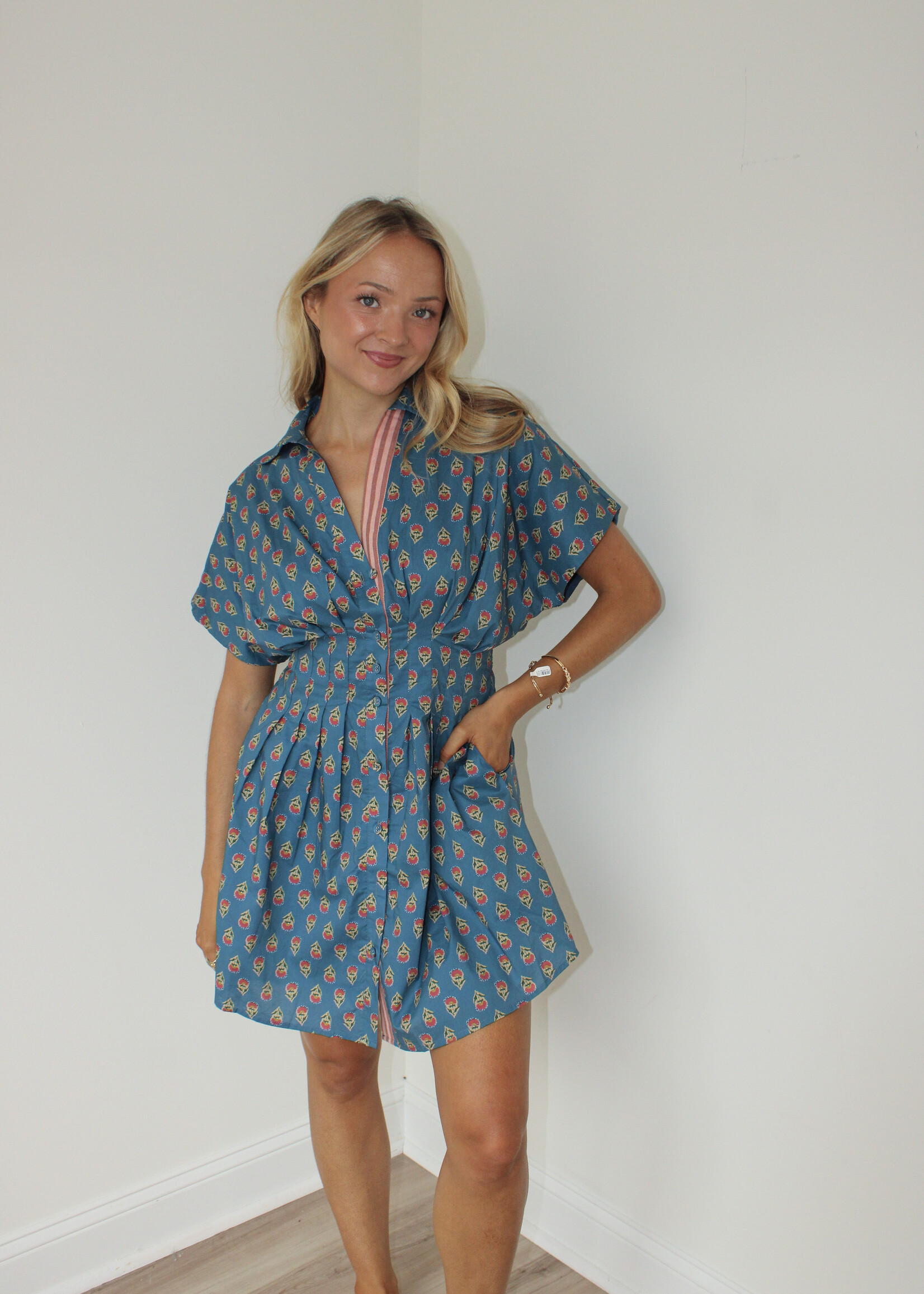 Teegan Pattern Mini Dress
