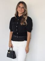 Gracie Mixed Media Blouse