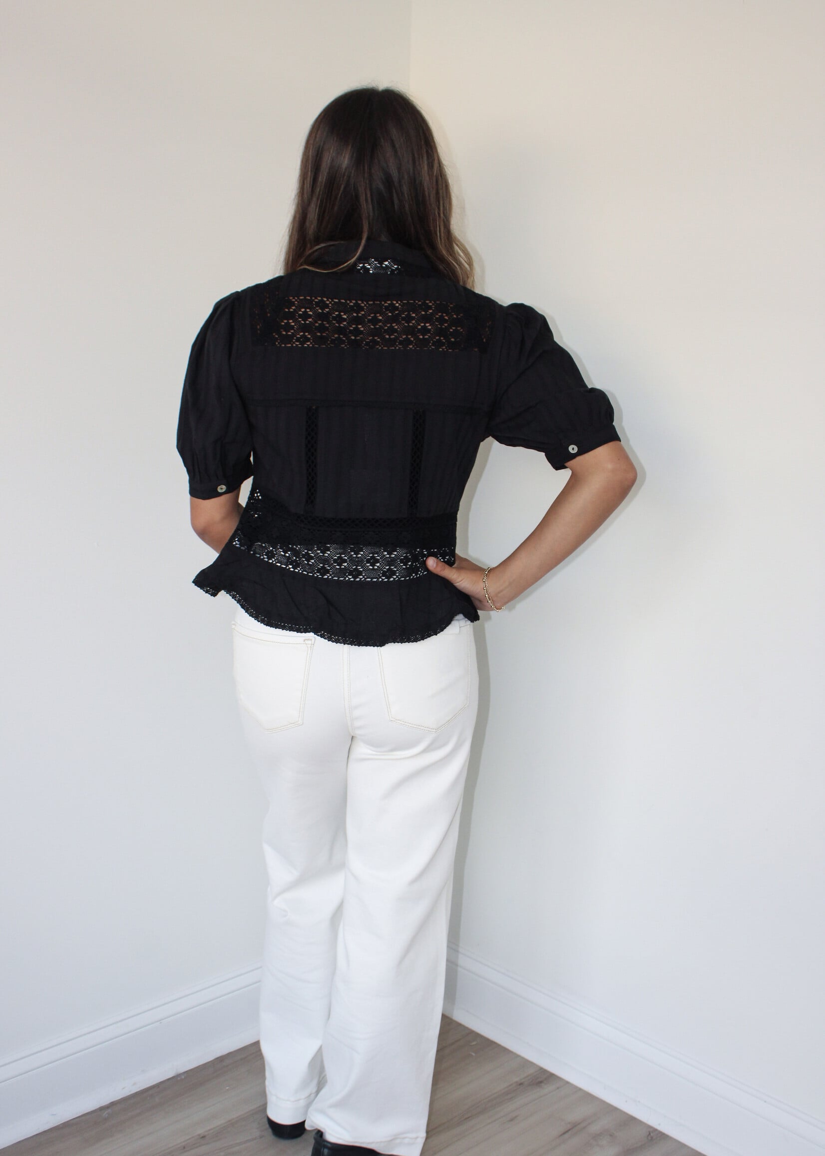 Gracie Mixed Media Blouse