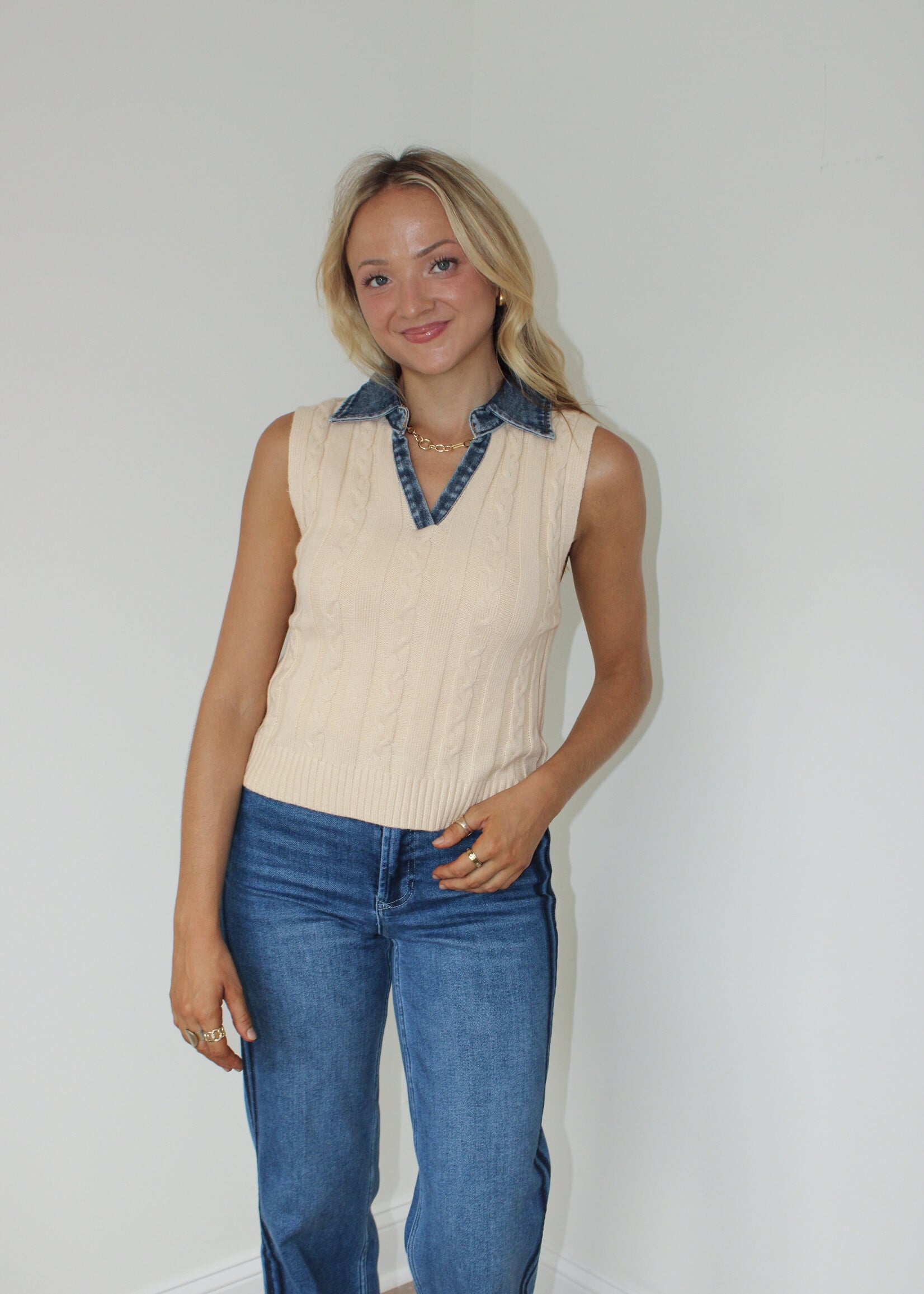 Georgie Mixed Media Vest