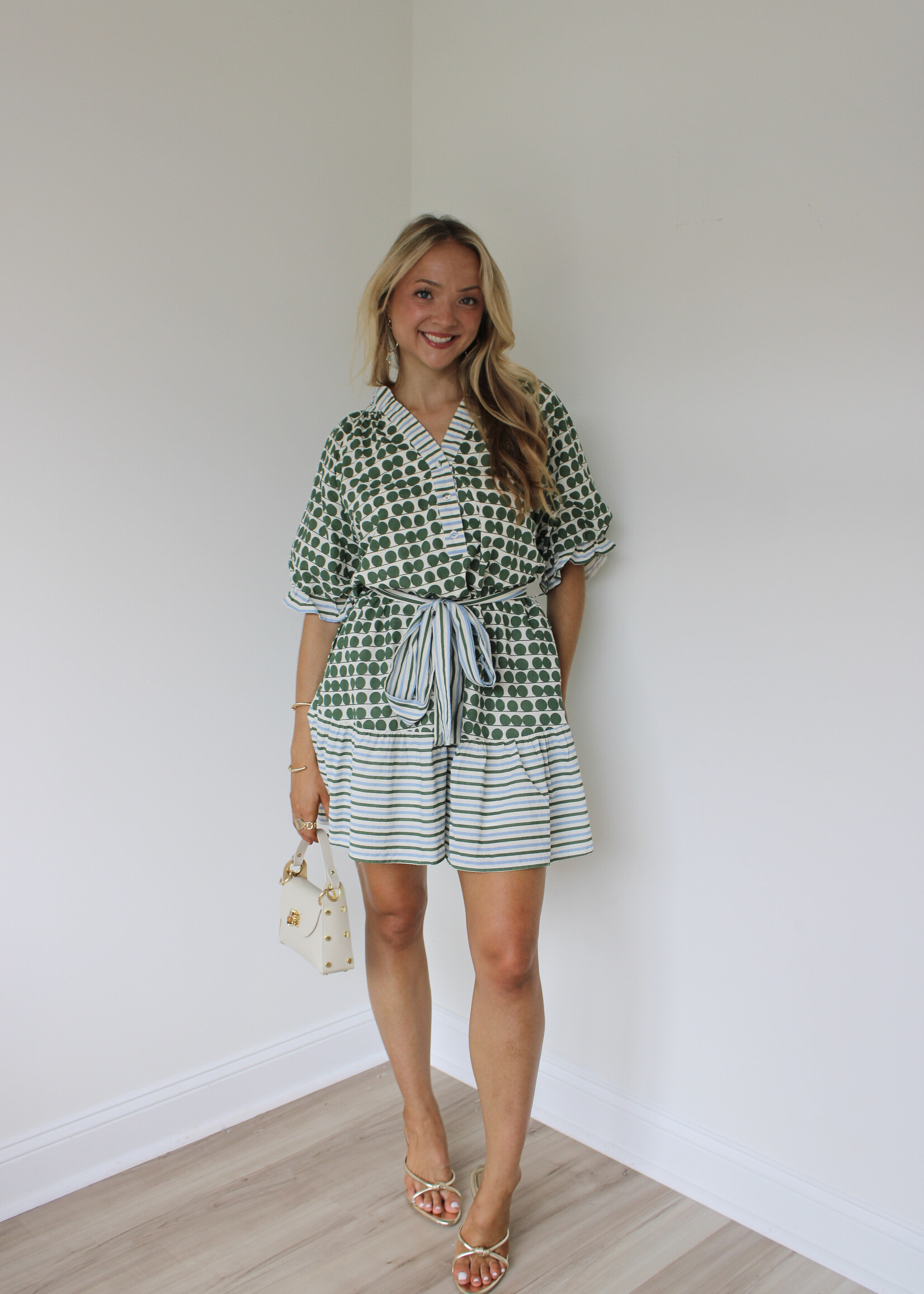 Betha Open Collar Dress