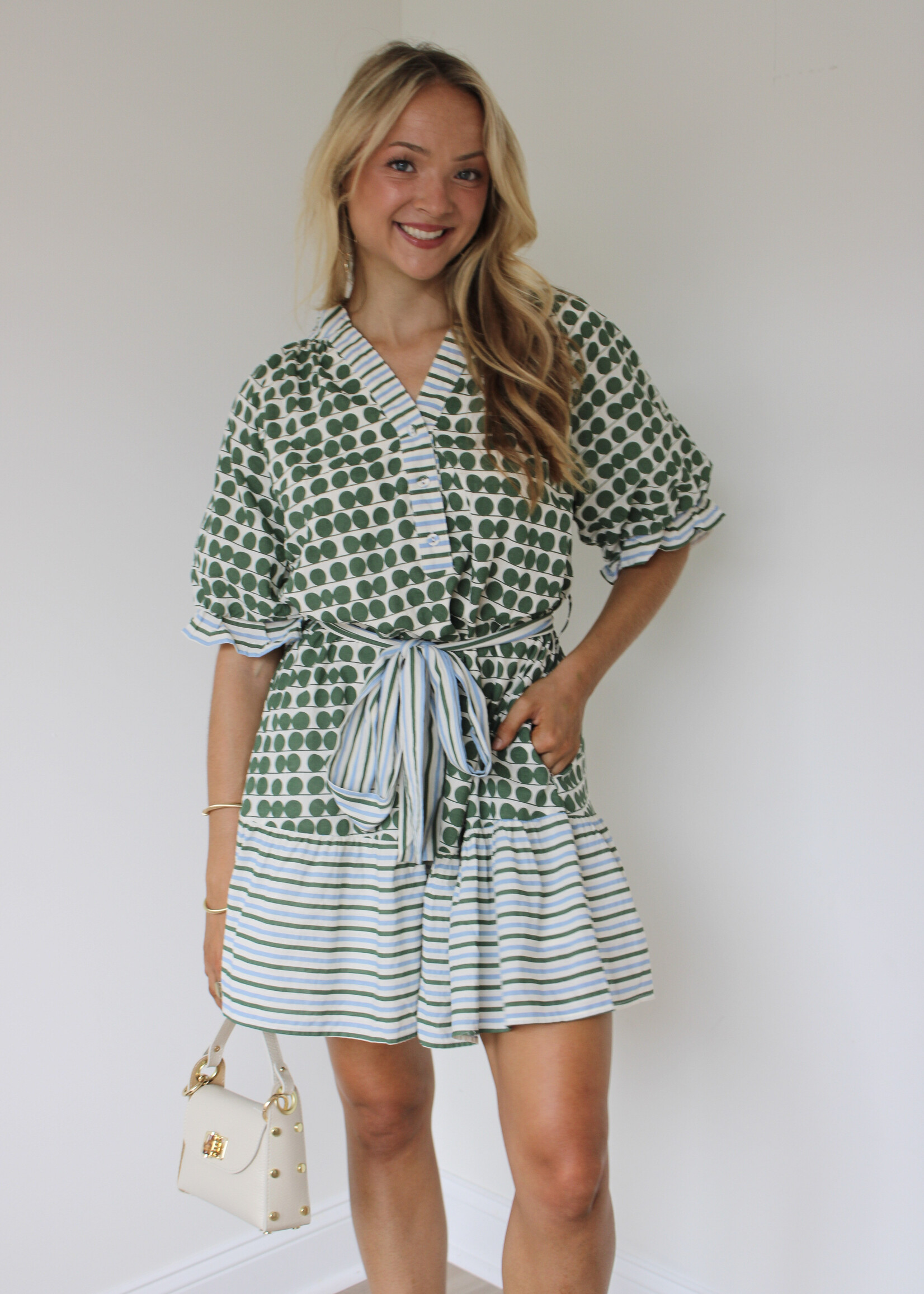 Betha Open Collar Dress