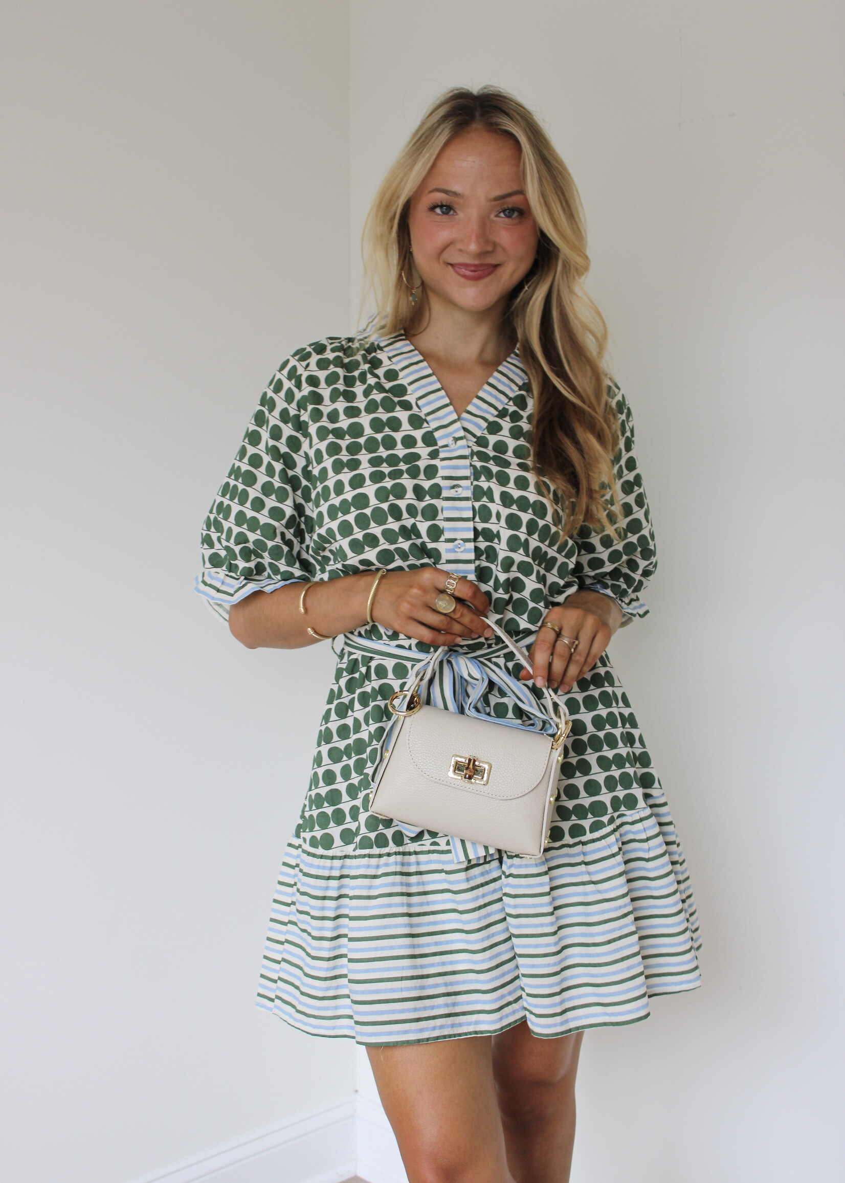 Betha Open Collar Dress